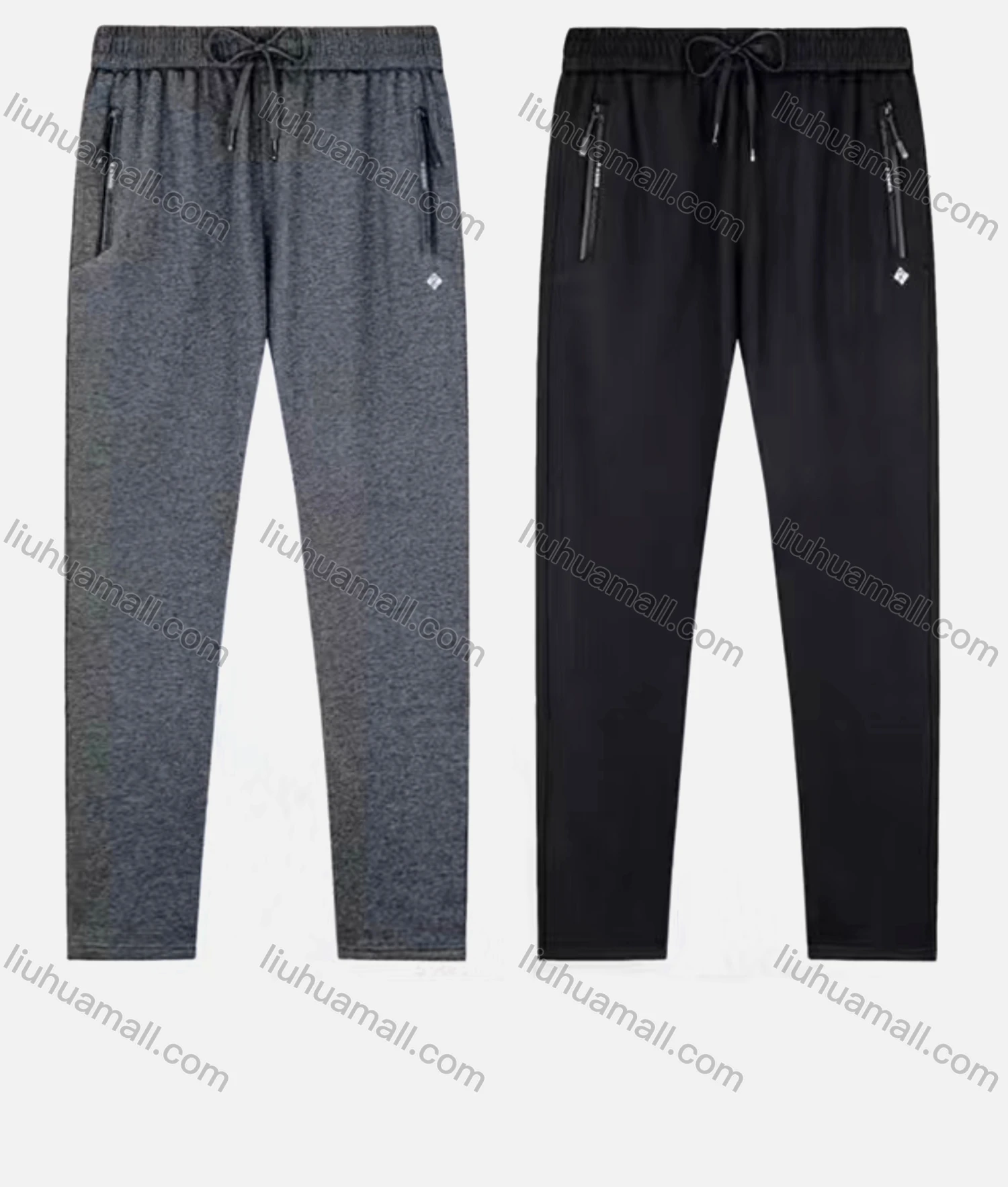 Wholesale Men's Sporty Plain Thermal Lined Drawstring Pockets Pants - Liuhuamall
