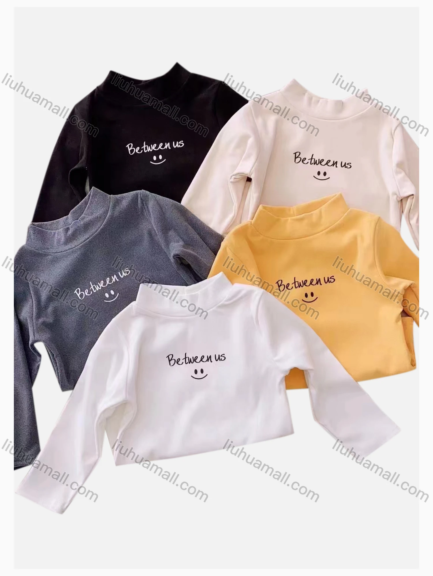 Wholesale Boys' Casual Mock Neck Long Sleeve Letter Print Tops - Liuhuamall