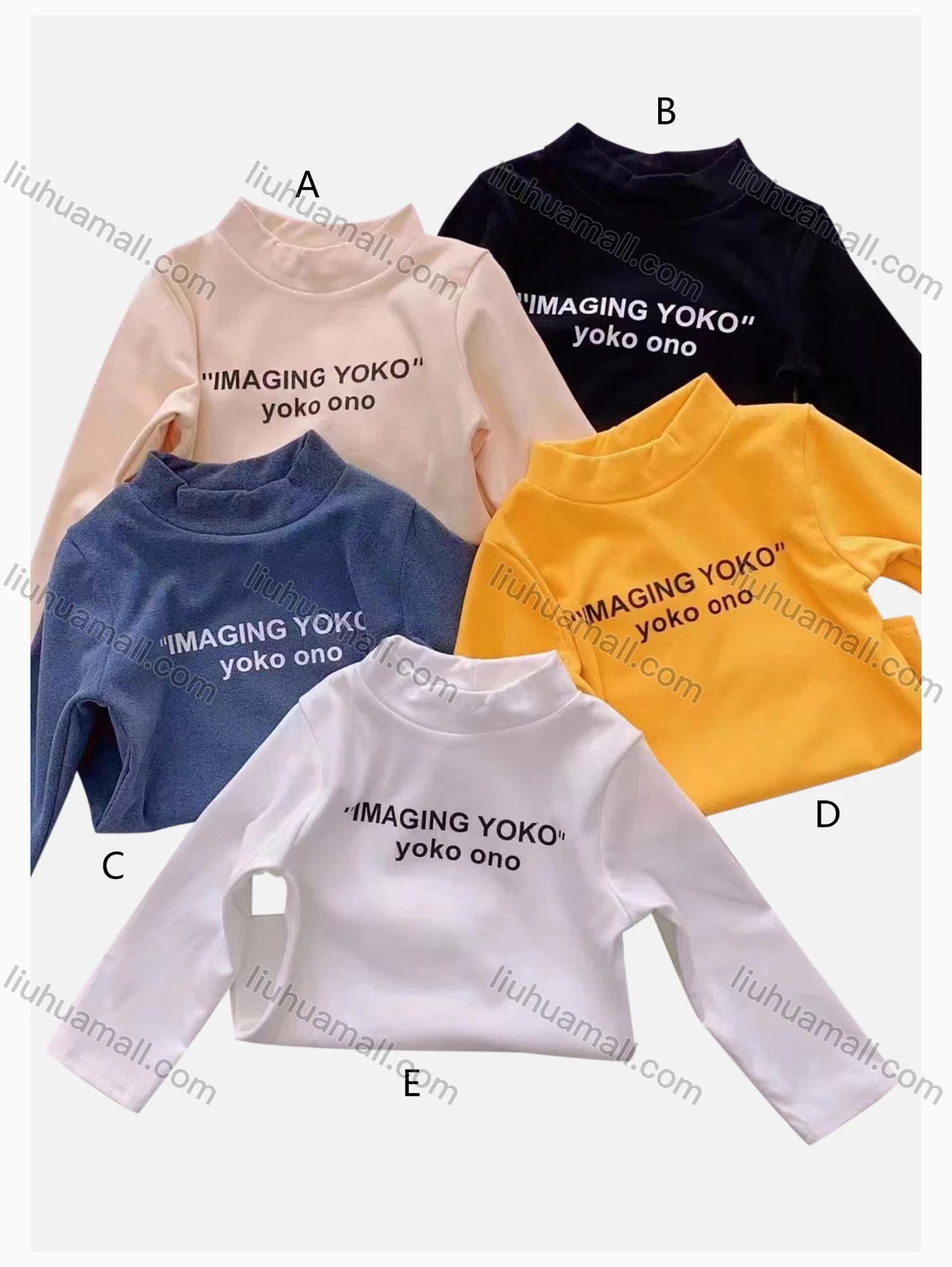 Wholesale Boys' Casual Mock Neck Long Sleeve Letter Print Tops - Liuhuamall