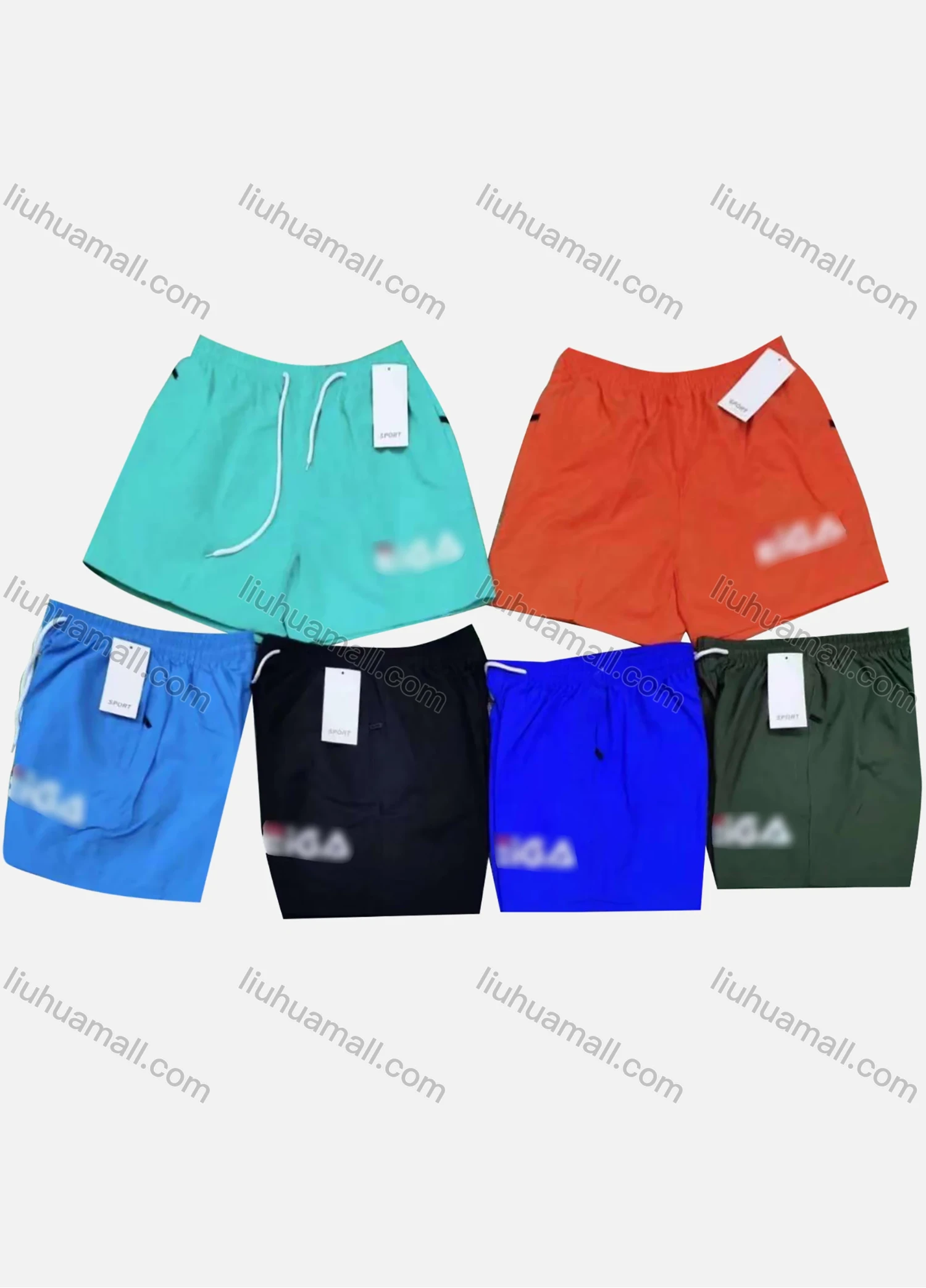 Wholesale Men's Swim Trunks Quick Dry Plain Drawstring Beach Shorts - Liuhuamall