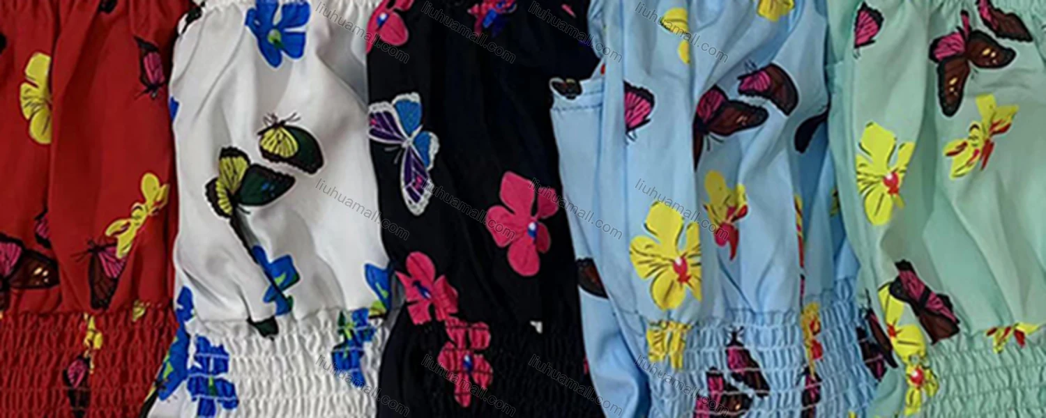 Wholesale Girl's Casual Floral Print & Butterfly Print Ruffle Hem Shirred Bow Tie Straps Cami Romper With Belt - Liuhuamall