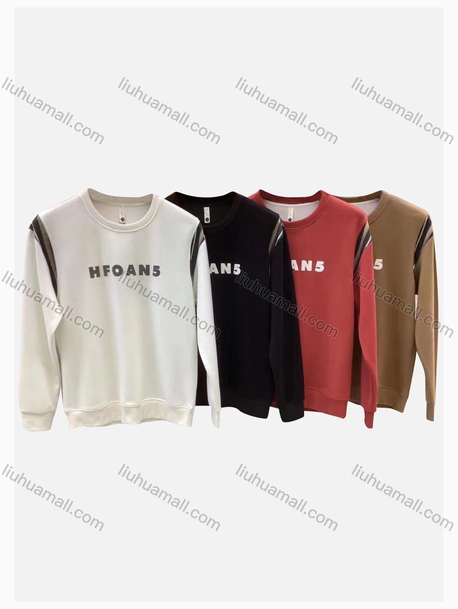 Wholesale Men's Casual Letter Print Round Neck Long Sleeve Sweatshirt - Liuhuamall