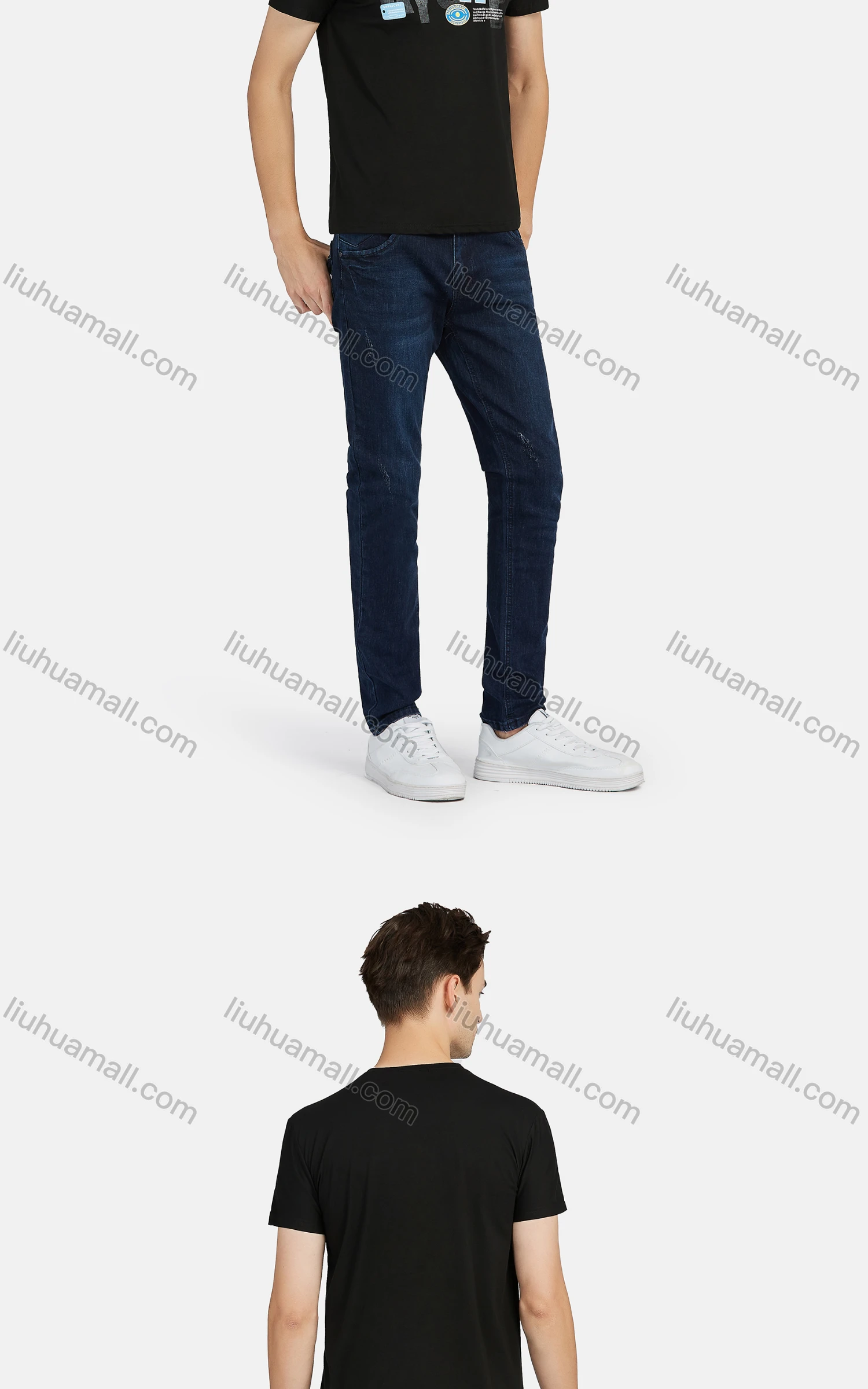 Wholesale Men's Casual Crew Neck Short Sleeve Letter Graphic T-shirts - Liuhuamall