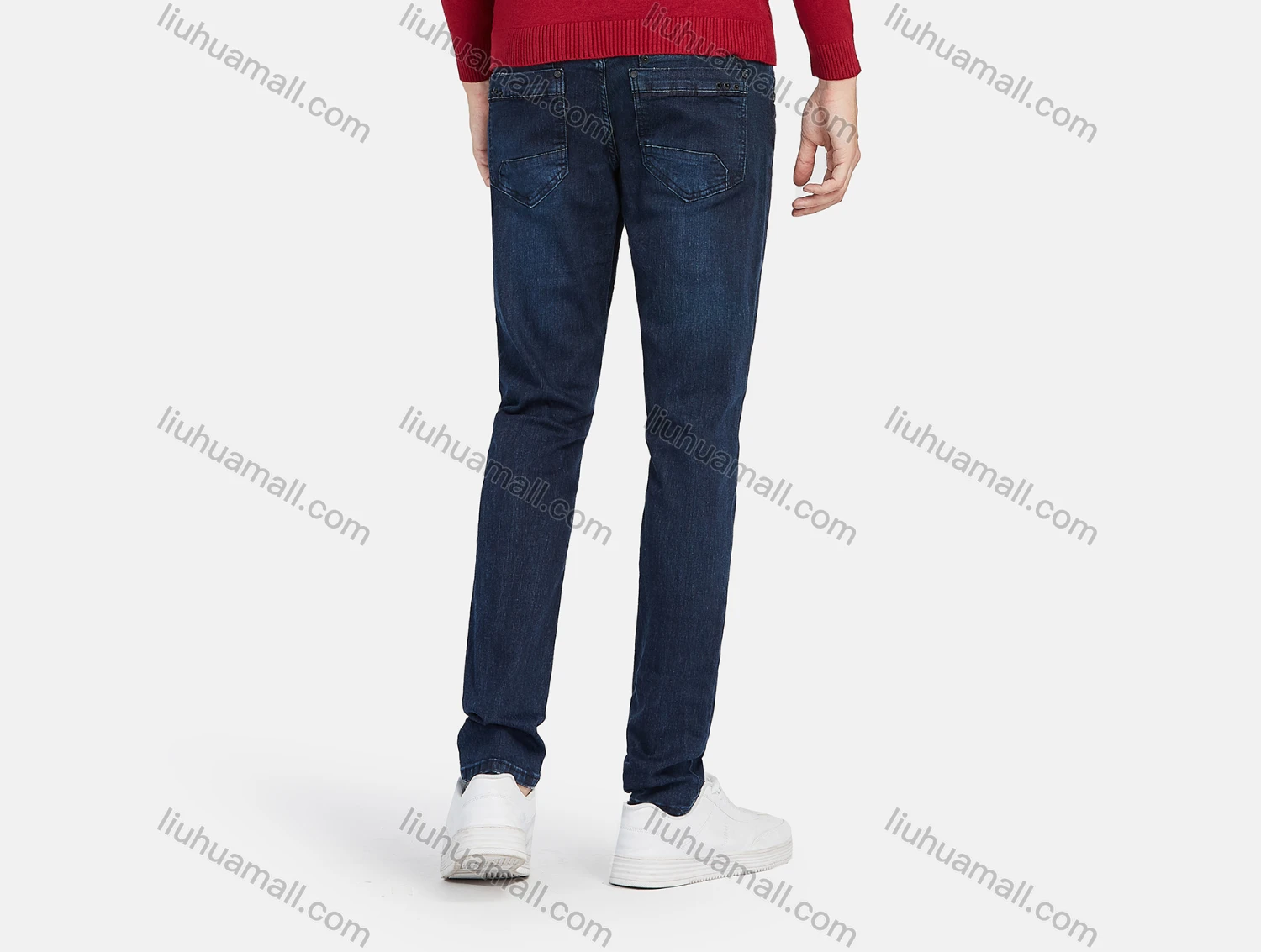 Wholesale Men's Casual Turtleneck Long Sleeve Plaid Texture Knit Sweaters - Liuhuamall