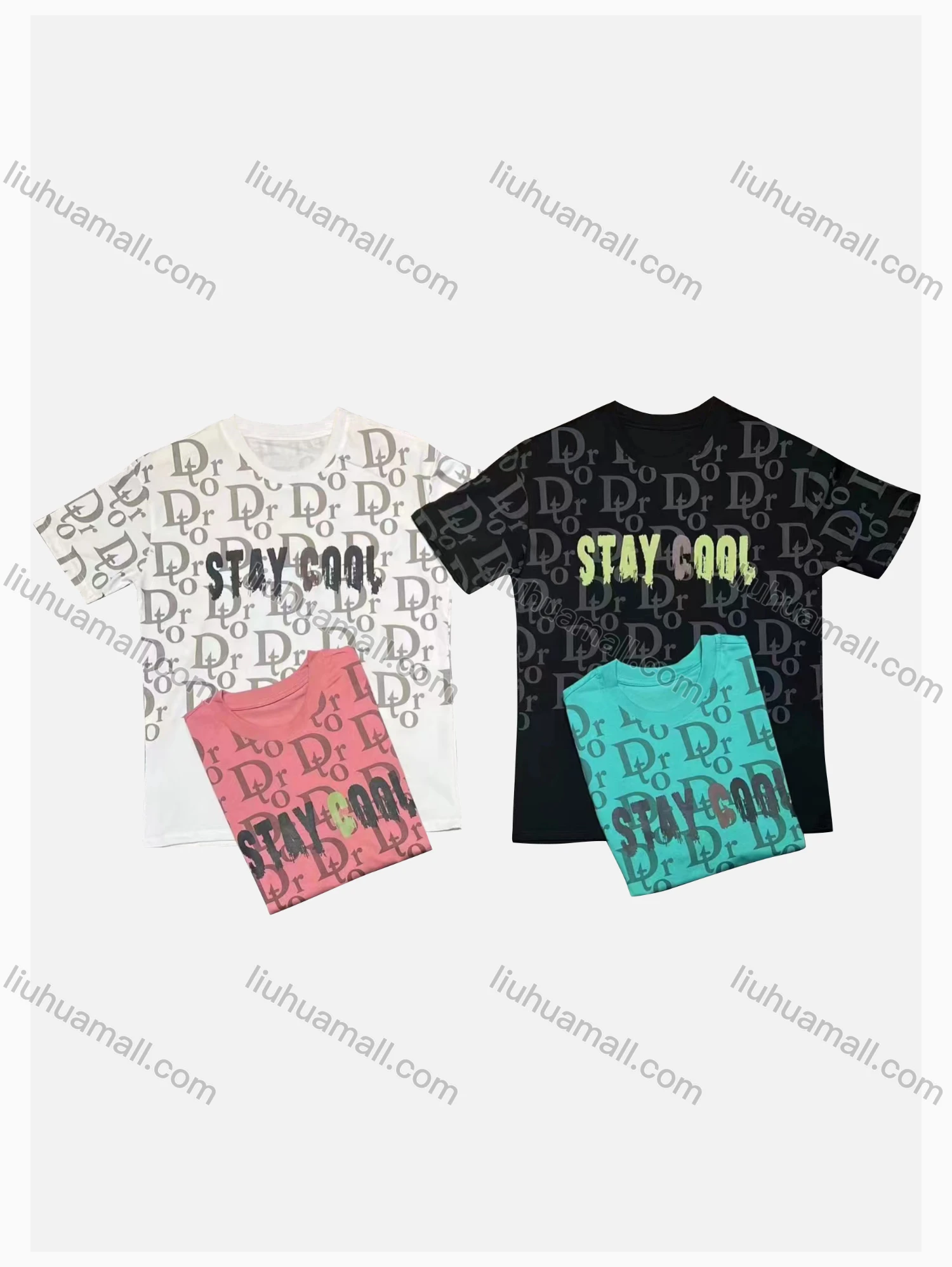 Wholesale Men's Casual Letter Print Short Sleeve T-Shirt - Liuhuamall