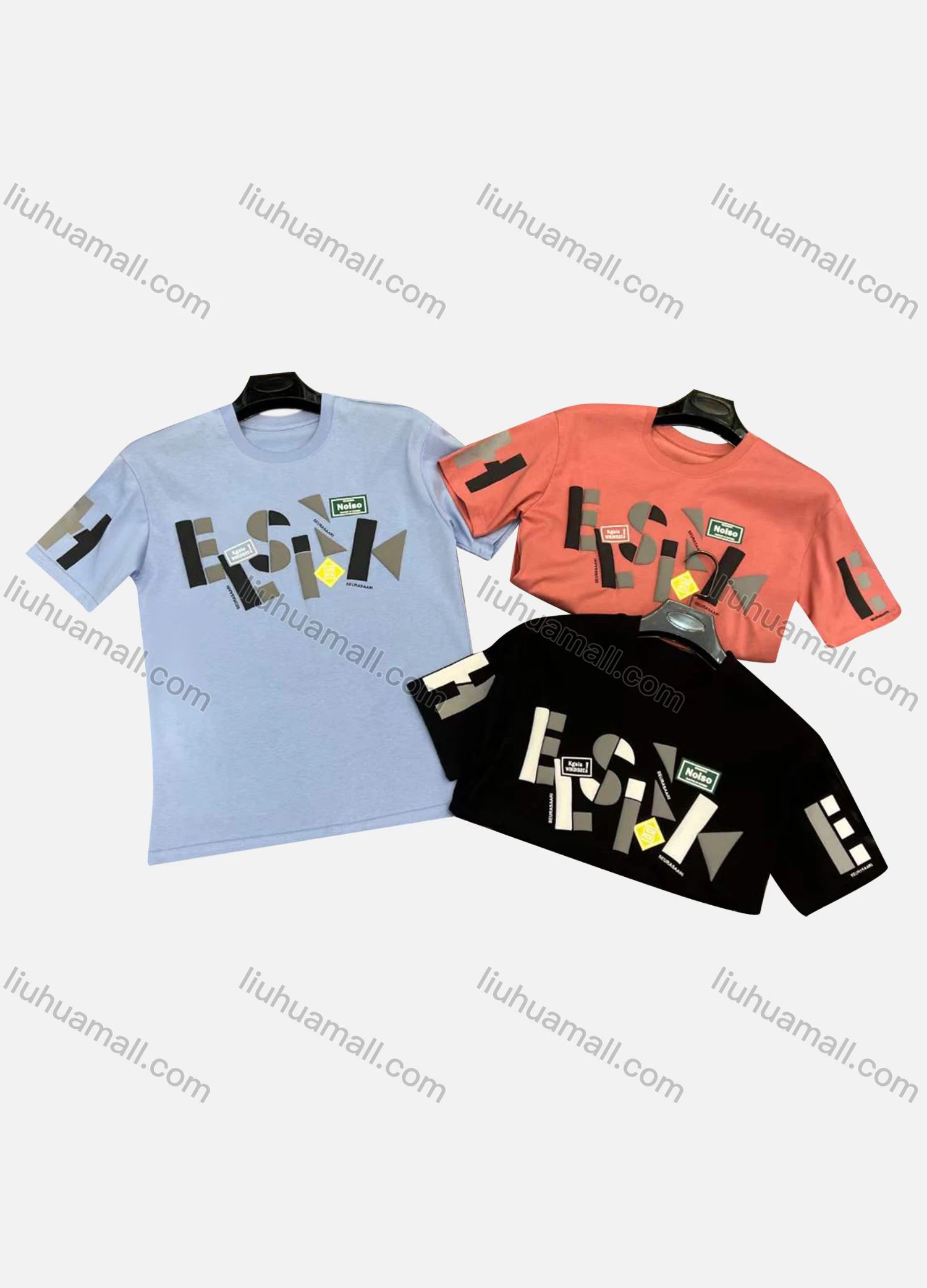 Wholesale Men's Casual Crew Neck Short Sleeve Letter 100%Cotton T-shirt - Liuhuamall