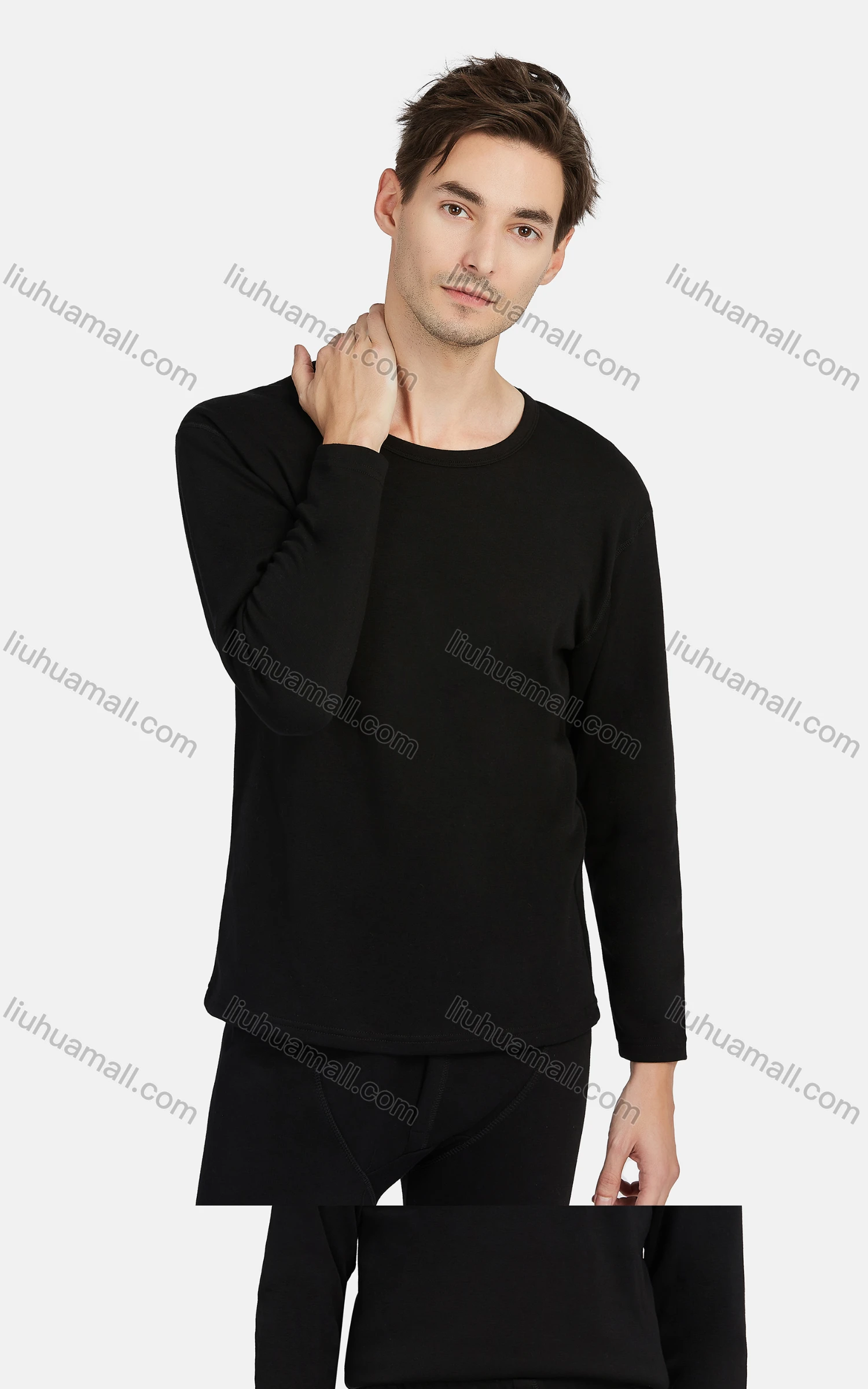 Wholesale Men's Winter Long Sleeve Tops&Pants 2 Piece Thermal Underwear Sets - Liuhuamall