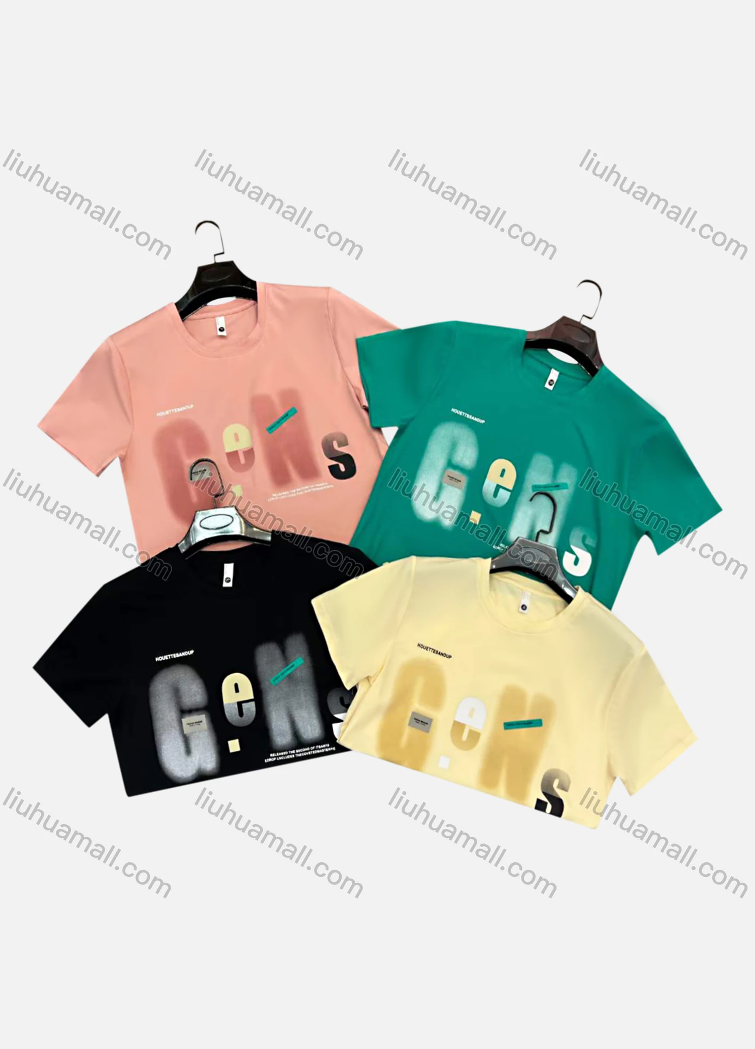 Wholesale Men's Casual Crew Neck Short Sleeve Letter 100%Cotton T-shirt - Liuhuamall