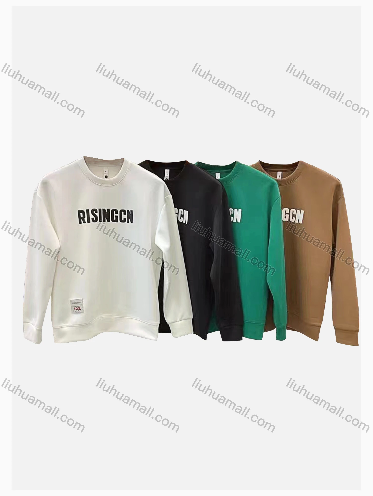 Wholesale Men's Casual Letter Print Round Neck Long Sleeve Sweatshirt - Liuhuamall