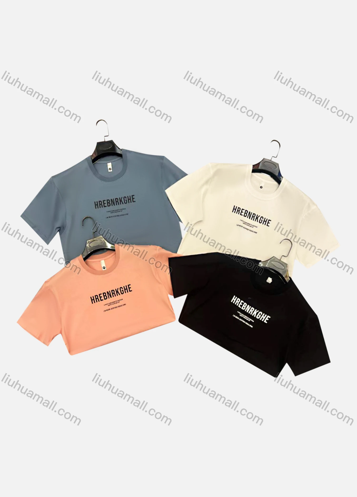 Wholesale Men's Casual Crew Neck Short Sleeve 100%Cotton T-shirt - Liuhuamall
