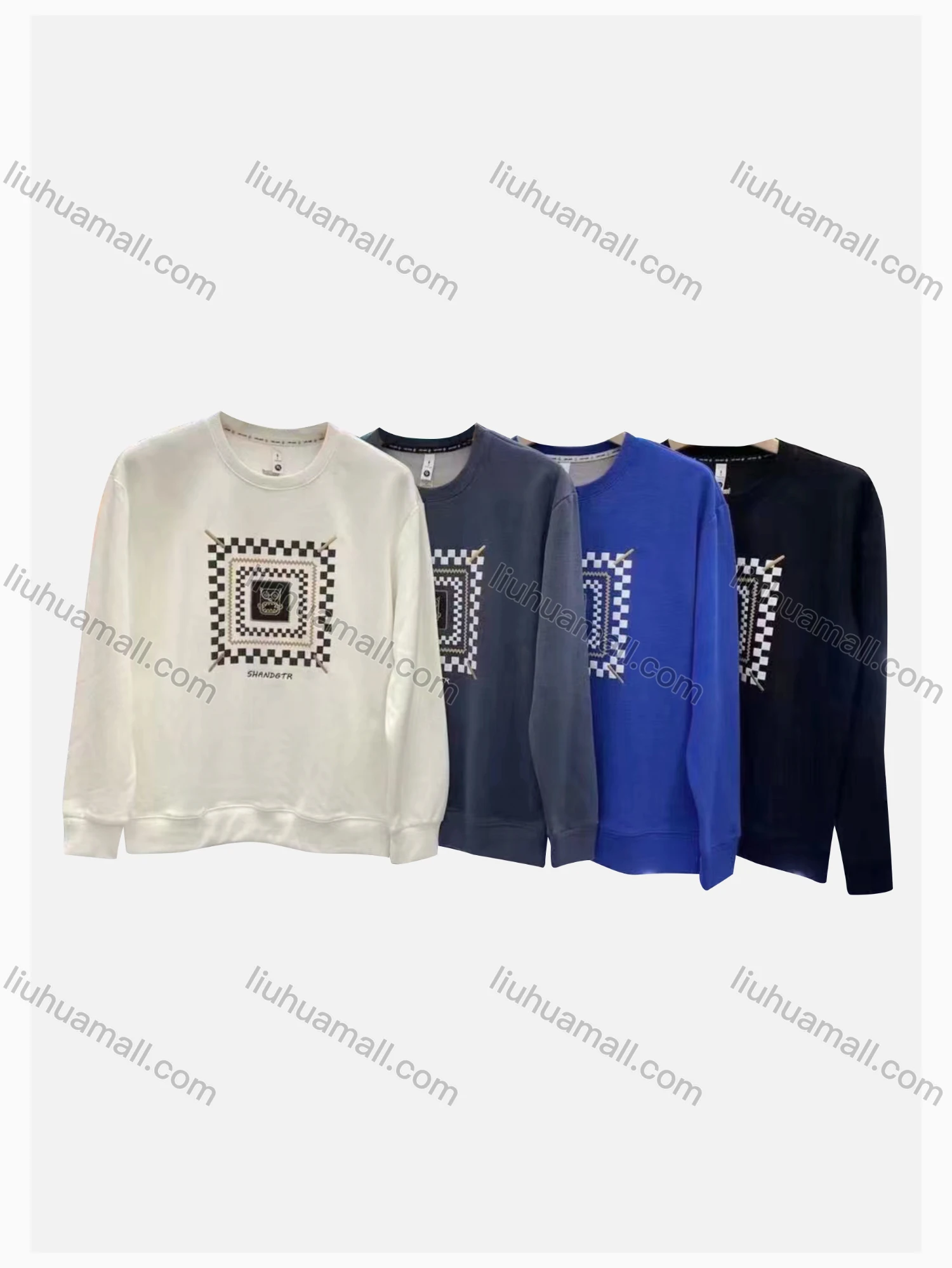 Wholesale Men's Casual Cartoon Print Round Neck Long Sleeve Sweatshirt - Liuhuamall