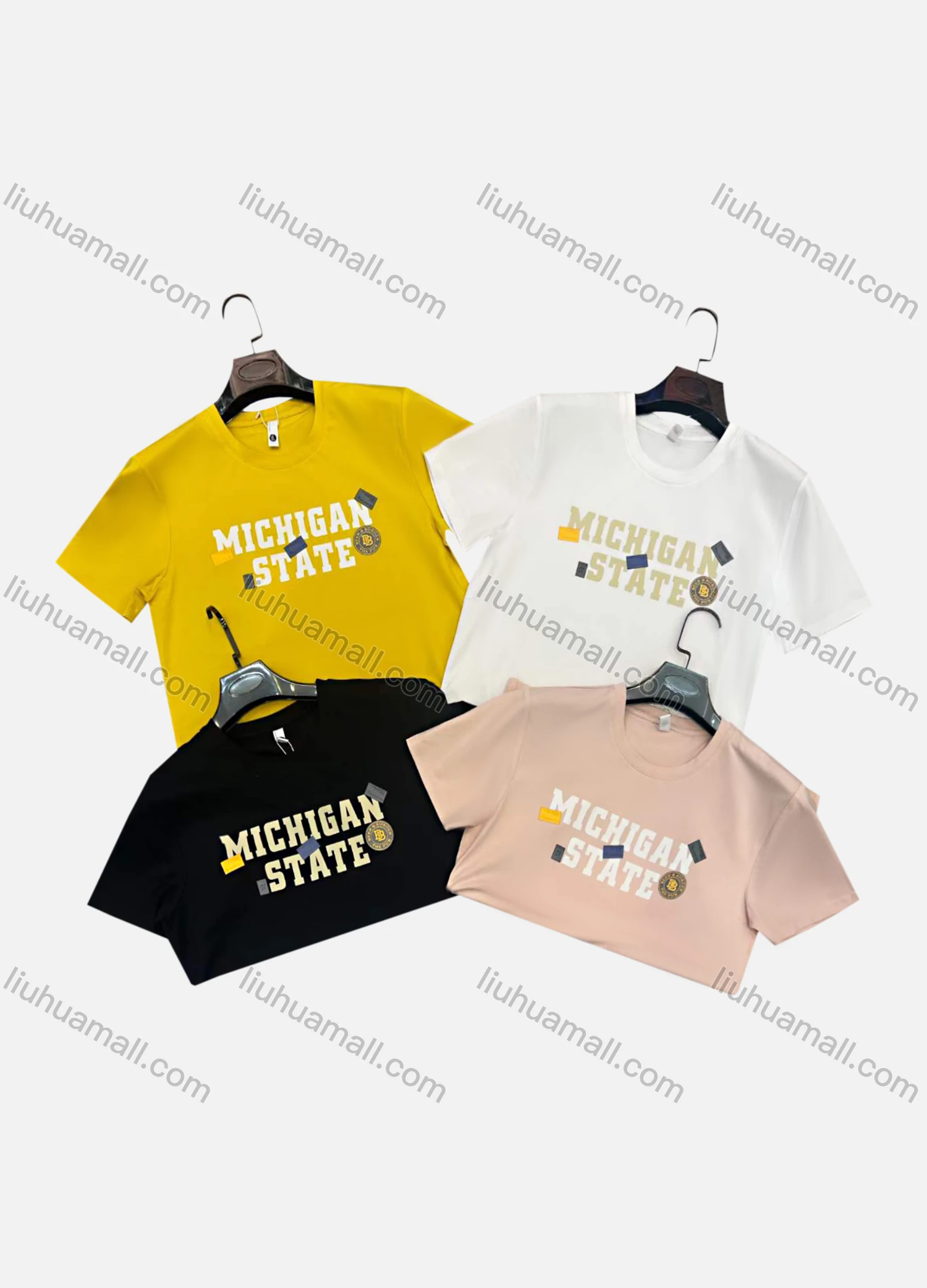 Wholesale Men's Casual Crew Neck Short Sleeve Letter 100%Cotton T-shirt - Liuhuamall