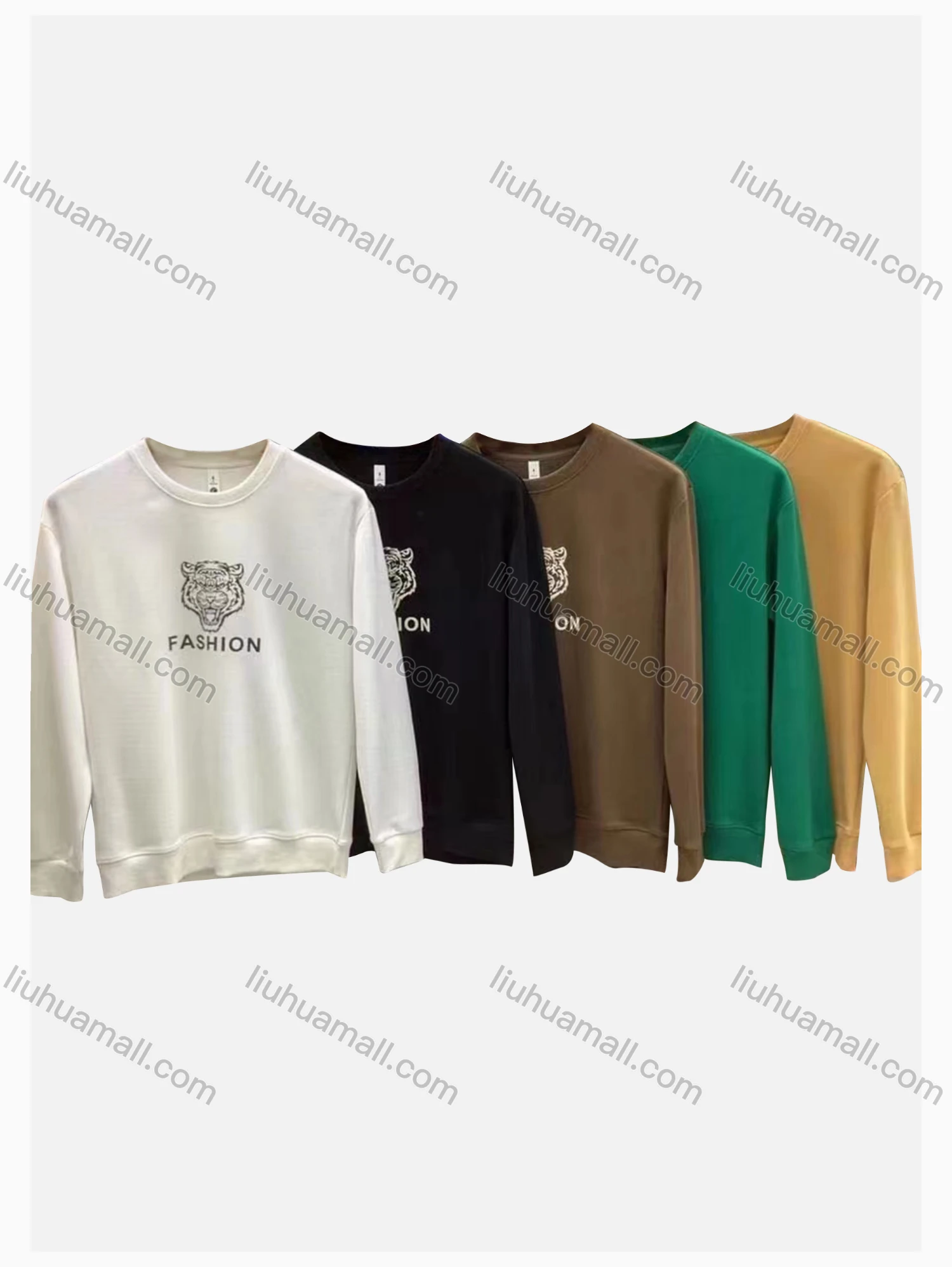 Wholesale Men's Casual Animal Print Round Neck Long Sleeve Sweatshirt - Liuhuamall