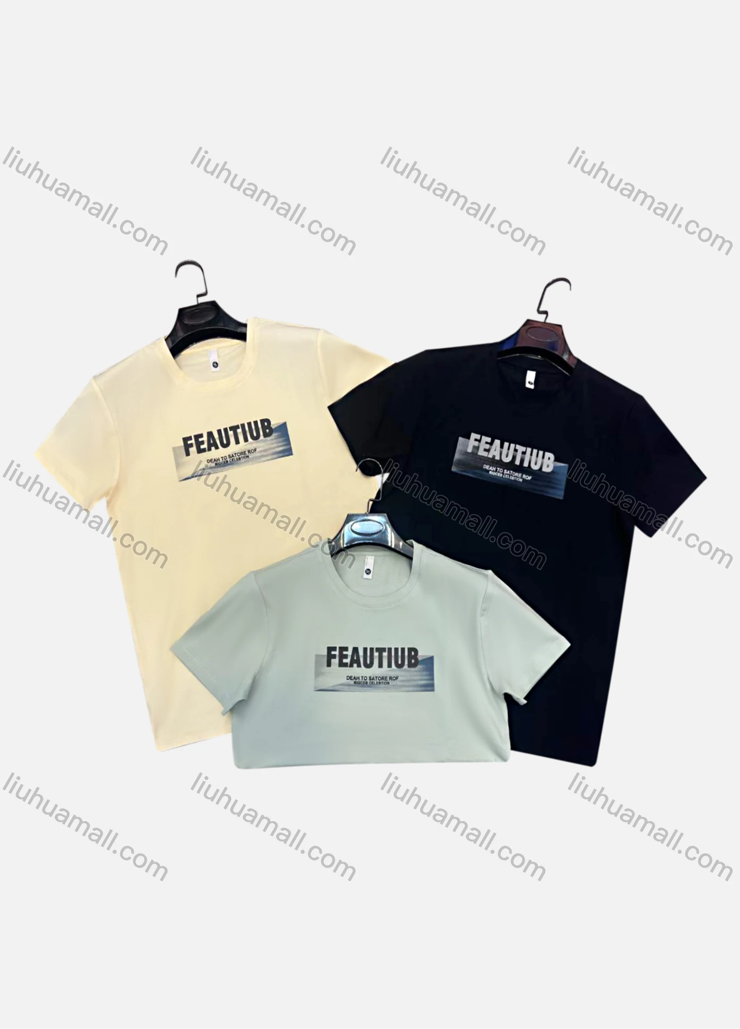 Wholesale Men's Casual Crew Neck Short Sleeve Letter 100%Cotton T-shirt - Liuhuamall