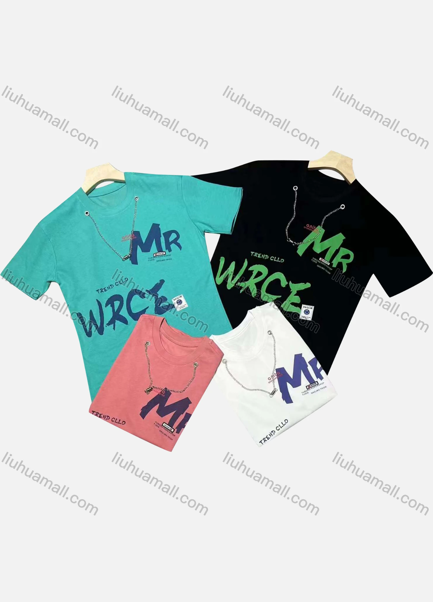 Wholesale Men's Casual Round Neck Short Sleeve Letter 100%Cotton T-shirt - Liuhuamall