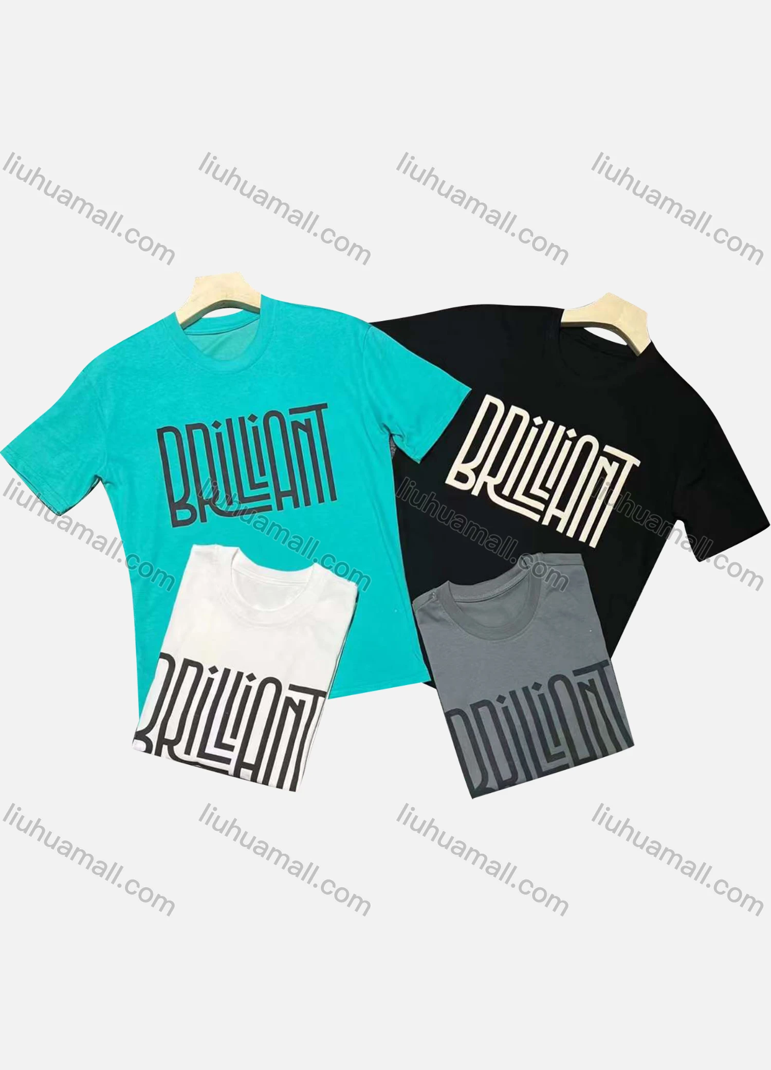 Wholesale Men's Casual Round Neck Short Sleeve Letter 100%Cotton T-shirt - Liuhuamall