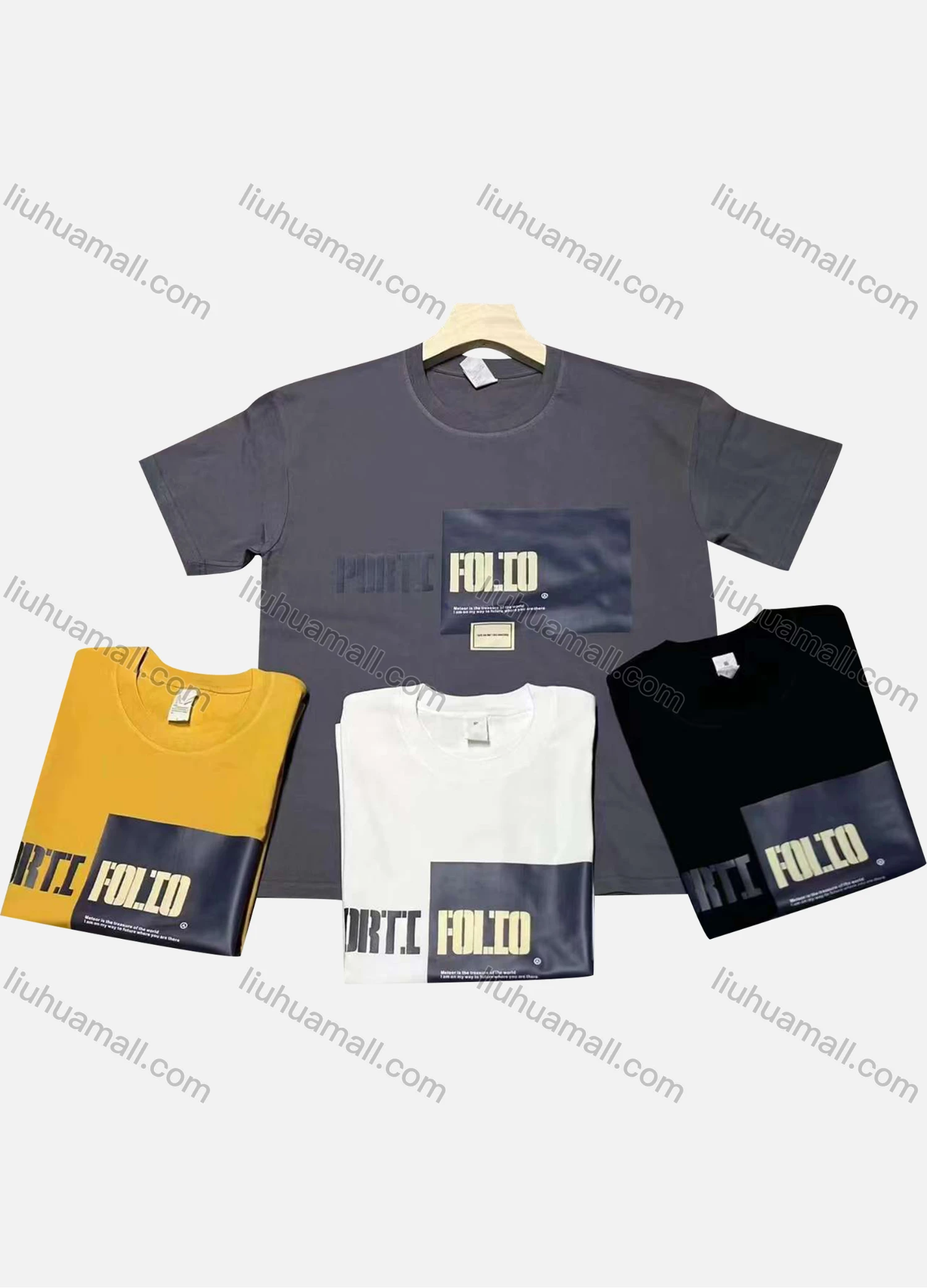 Wholesale Men's Casual Round Neck Short Sleeve Letter 100%Cotton T-shirt - Liuhuamall
