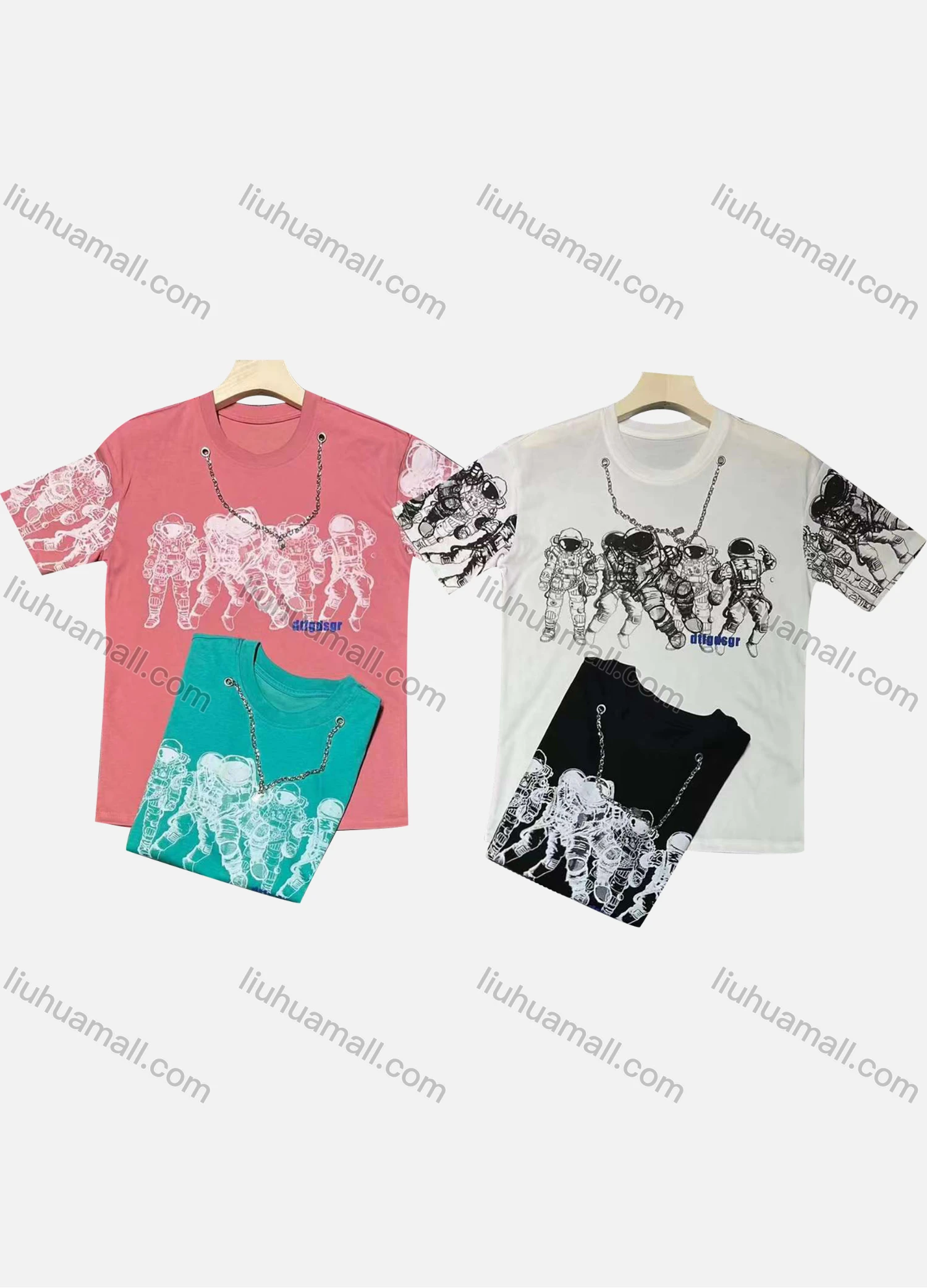 Wholesale Men's Casual Round Neck Short Sleeve Graphic 100%Cotton T-shirt - Liuhuamall