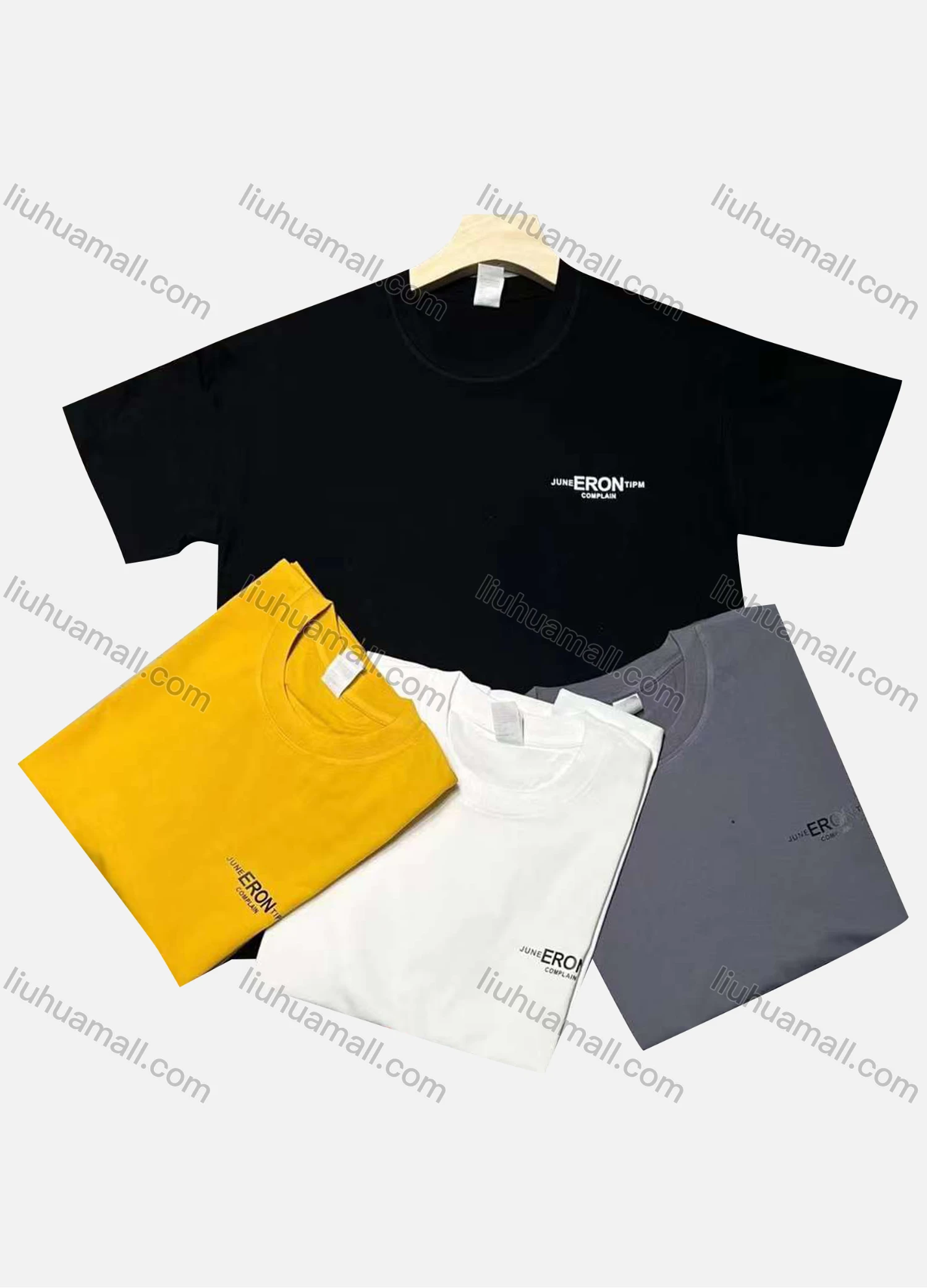 Wholesale Men's Casual Letter Print Round Neck Short Sleeve T-shirt - Liuhuamall