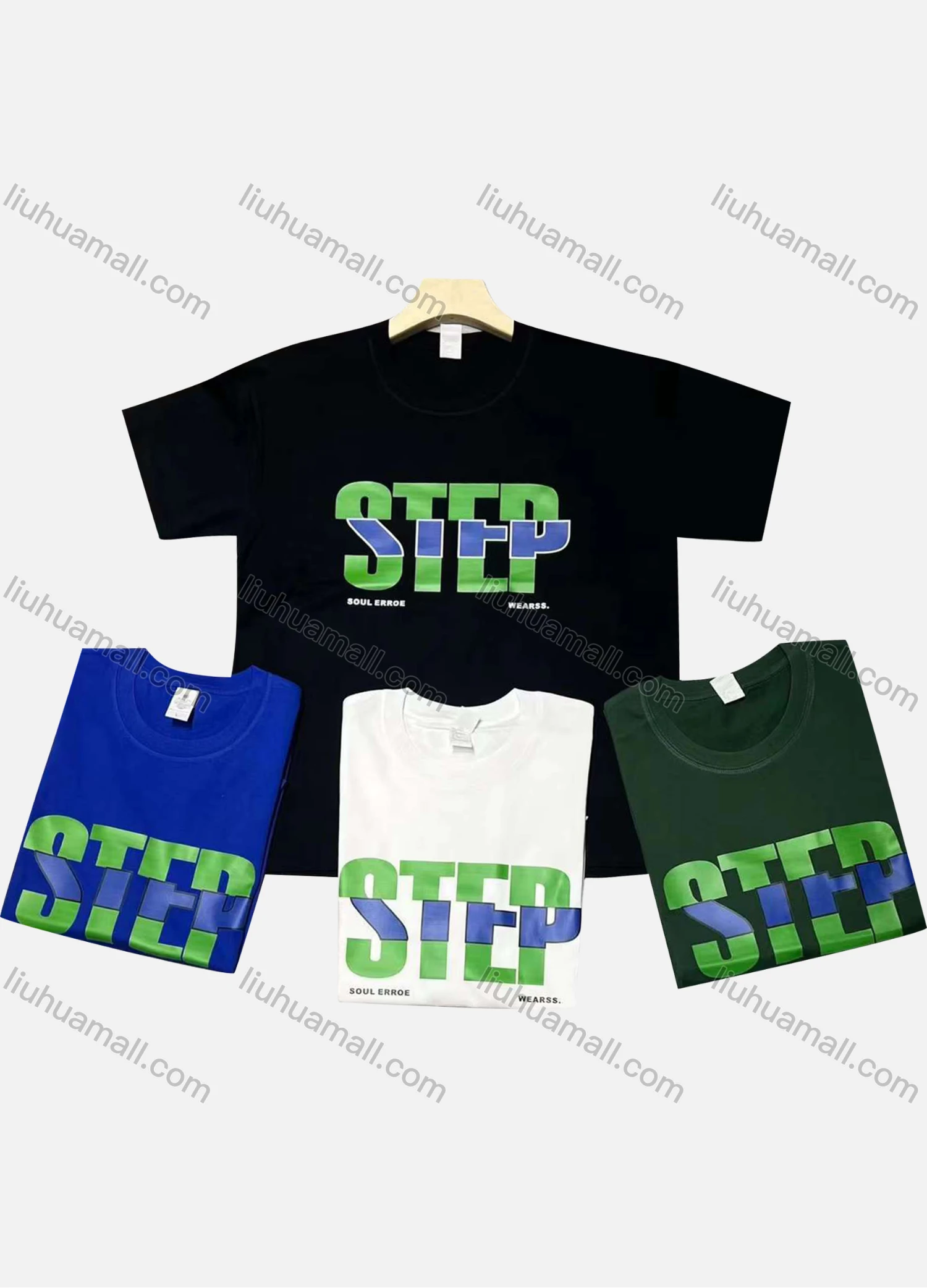 Wholesale Men's Casual Round Neck Short Sleeve Letter 100%Cotton T-shirt - Liuhuamall