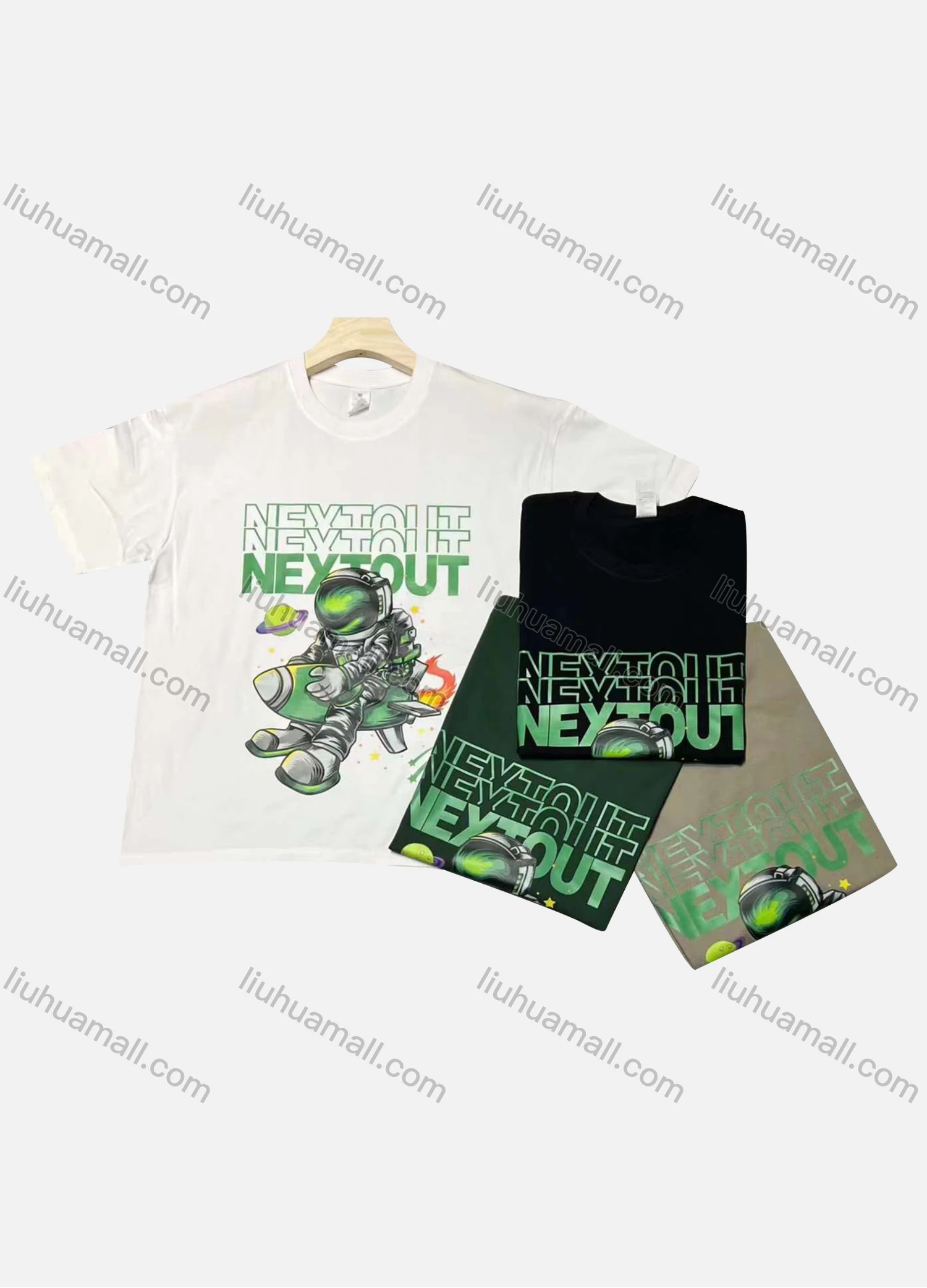 Wholesale Men's Casual Letter Print & Graphic Round Neck Short Sleeve T-shirt - Liuhuamall