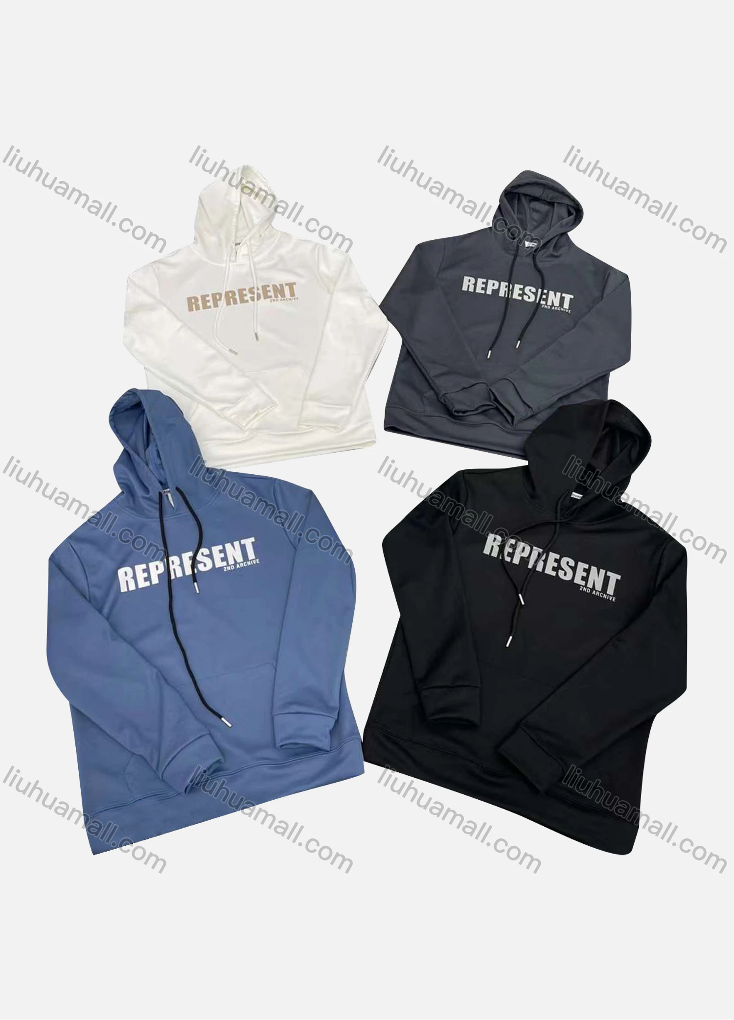 Wholesale Men's Casual Letter Print 100% Cotton Drawstring Long Sleeve Kangaroo Pocket Hoodie - Liuhuamall