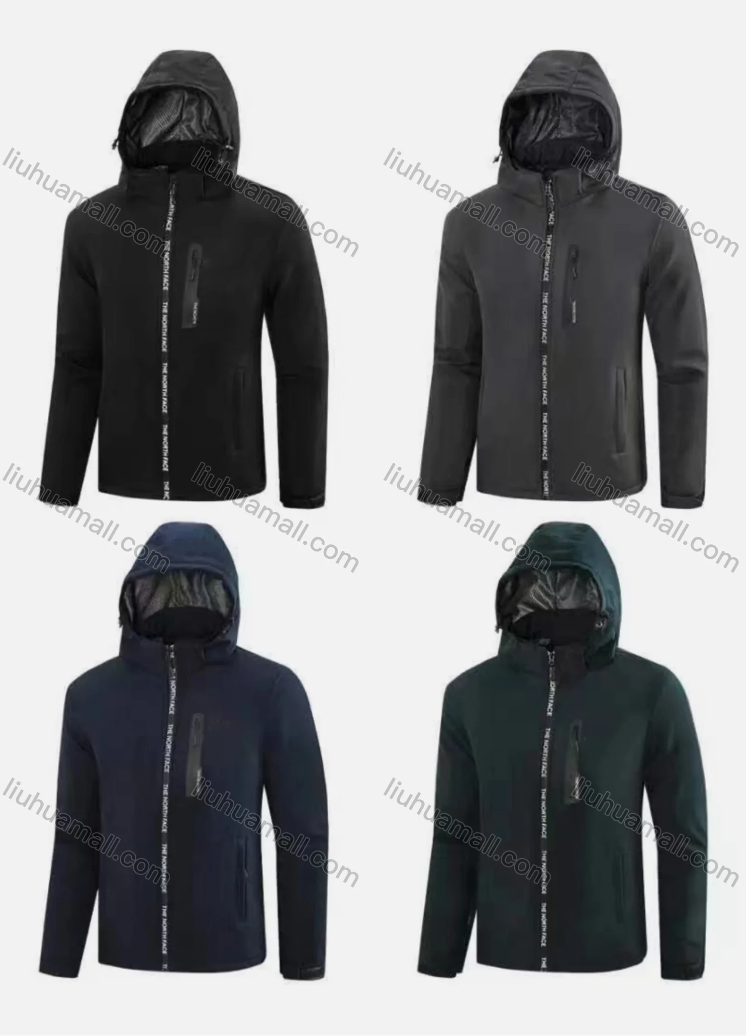 Wholesale Men's Casual Hooded Long Sleeve Zipper Pockets Thermal Jacket - Liuhuamall