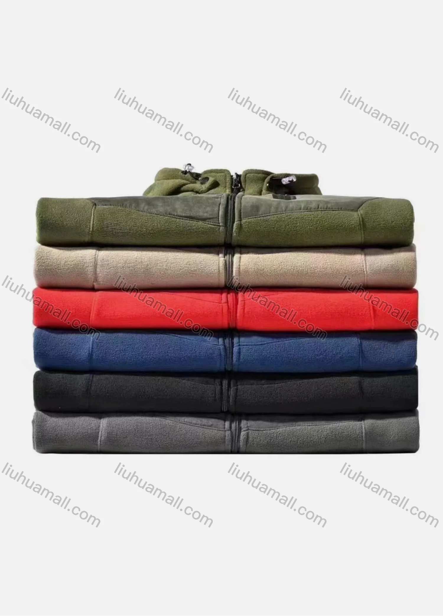 Wholesale Men's Casual Hooded Long Sleeve Zipper Pocket Thermal Jacket - Liuhuamall