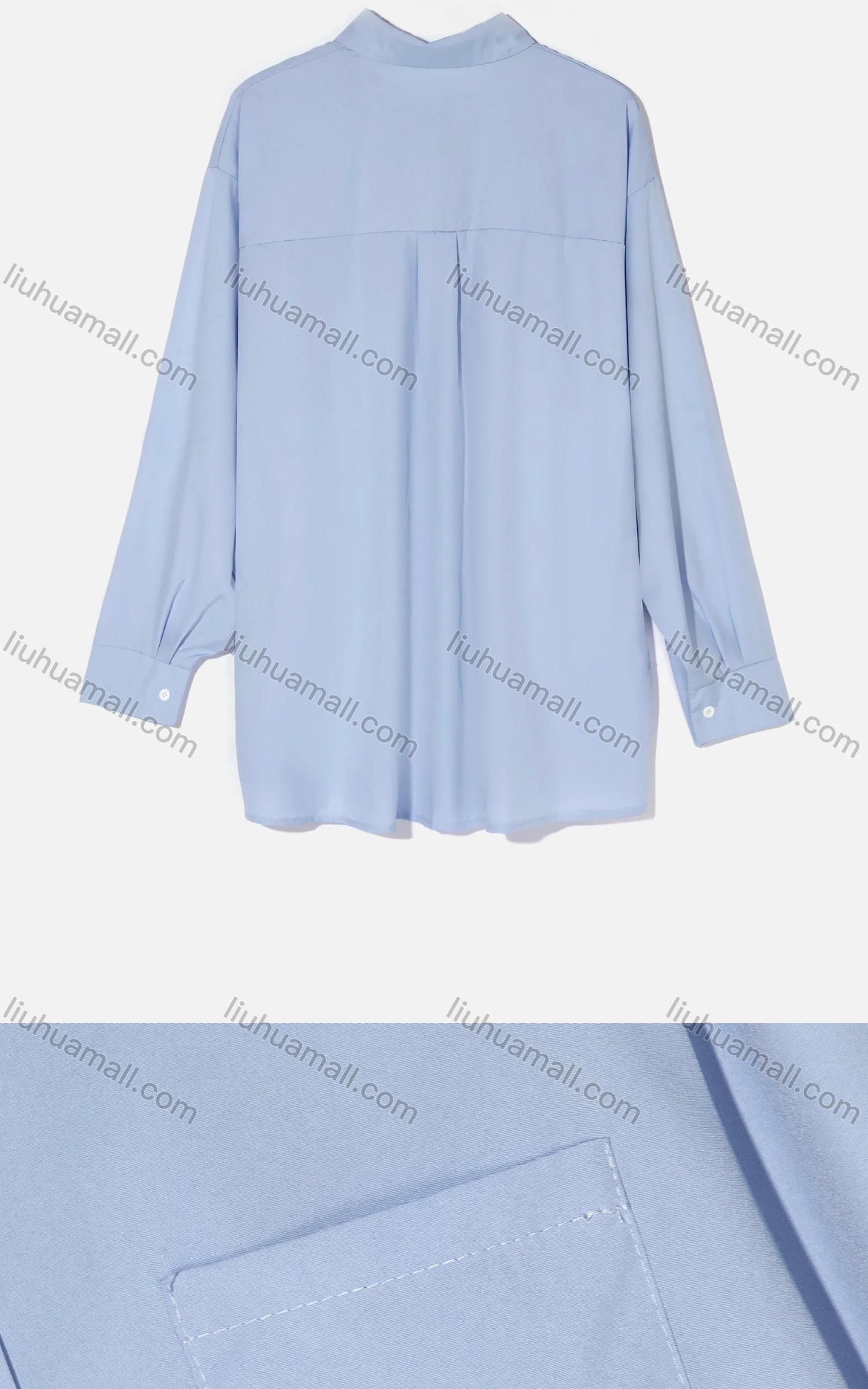 Wholesale Women's Casual Collared Long Sleeve Button Down Plain Long Shirts - Liuhuamall
