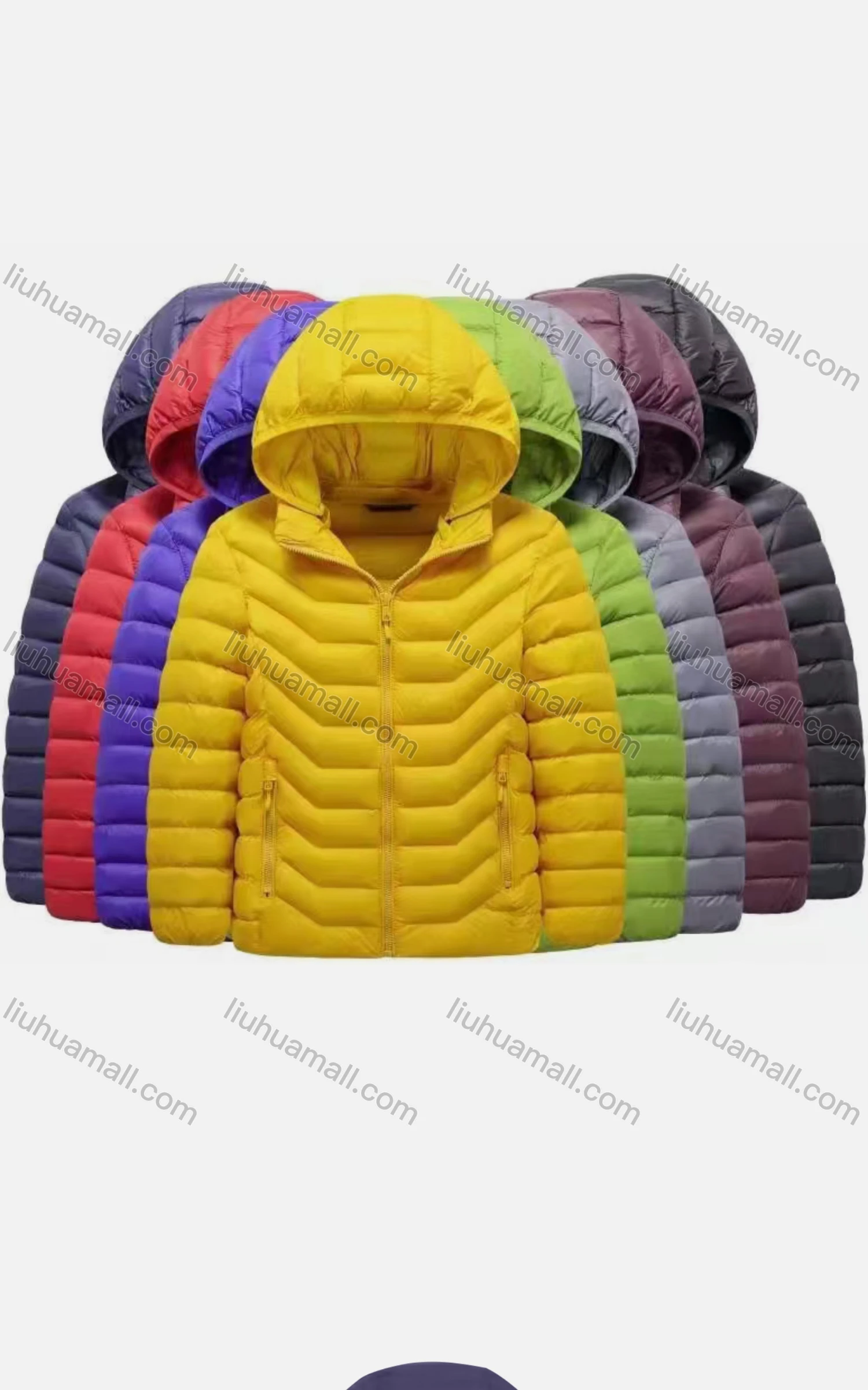 Wholesale Kids Casual Hooded Long Sleeve Zipper Pocket Thermal Puffer Jacket - Liuhuamall