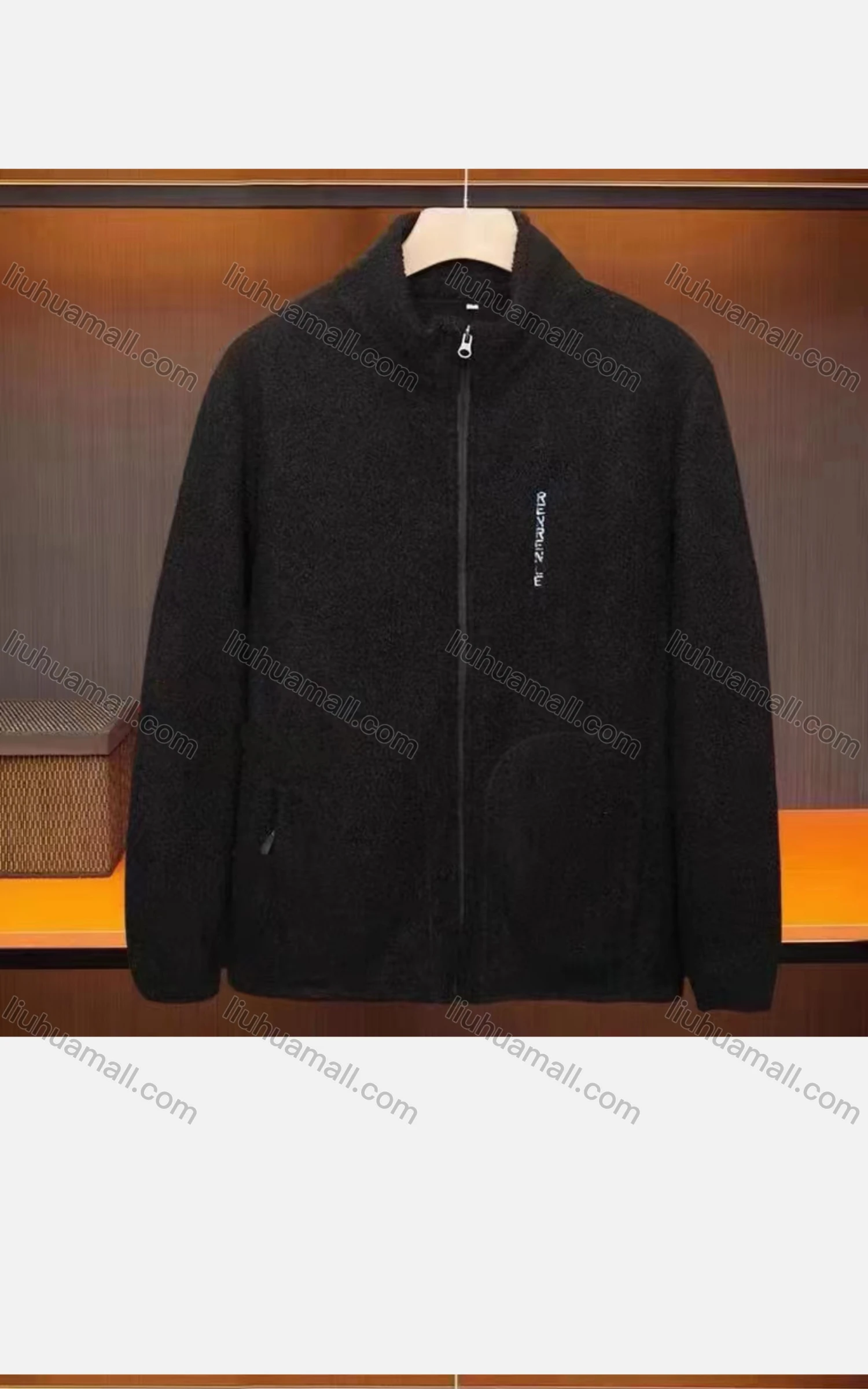 Wholesale Men's Casual Stand Collar Long Sleeve Zipper Pocket Polar Fleece Thermal Jacket - Liuhuamall