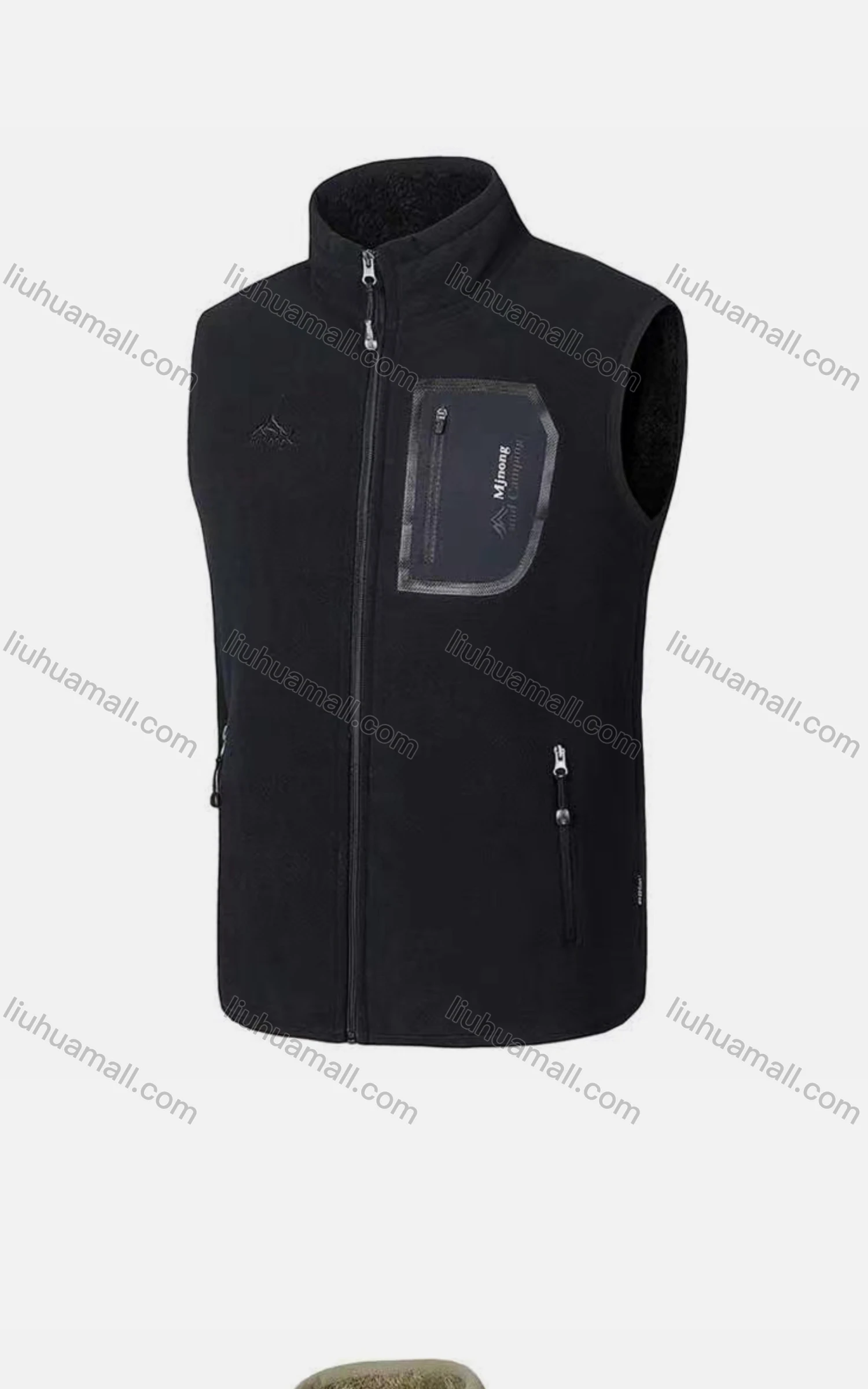 Wholesale Men's Casual Stand Collar Sleeveless Polar Fleece Thermal Vest Jacket - Liuhuamall