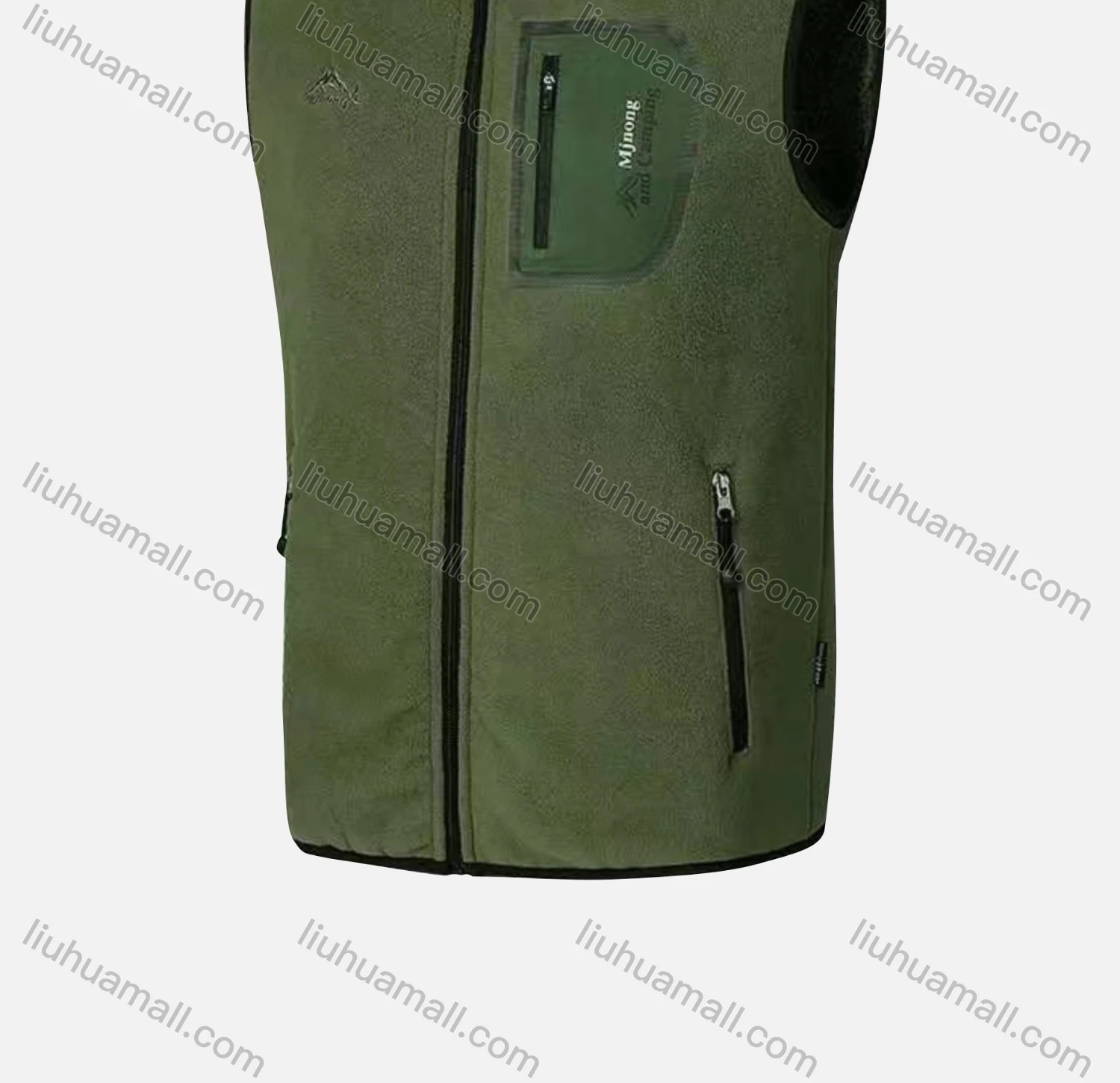 Wholesale Men's Casual Stand Collar Sleeveless Polar Fleece Thermal Vest Jacket - Liuhuamall