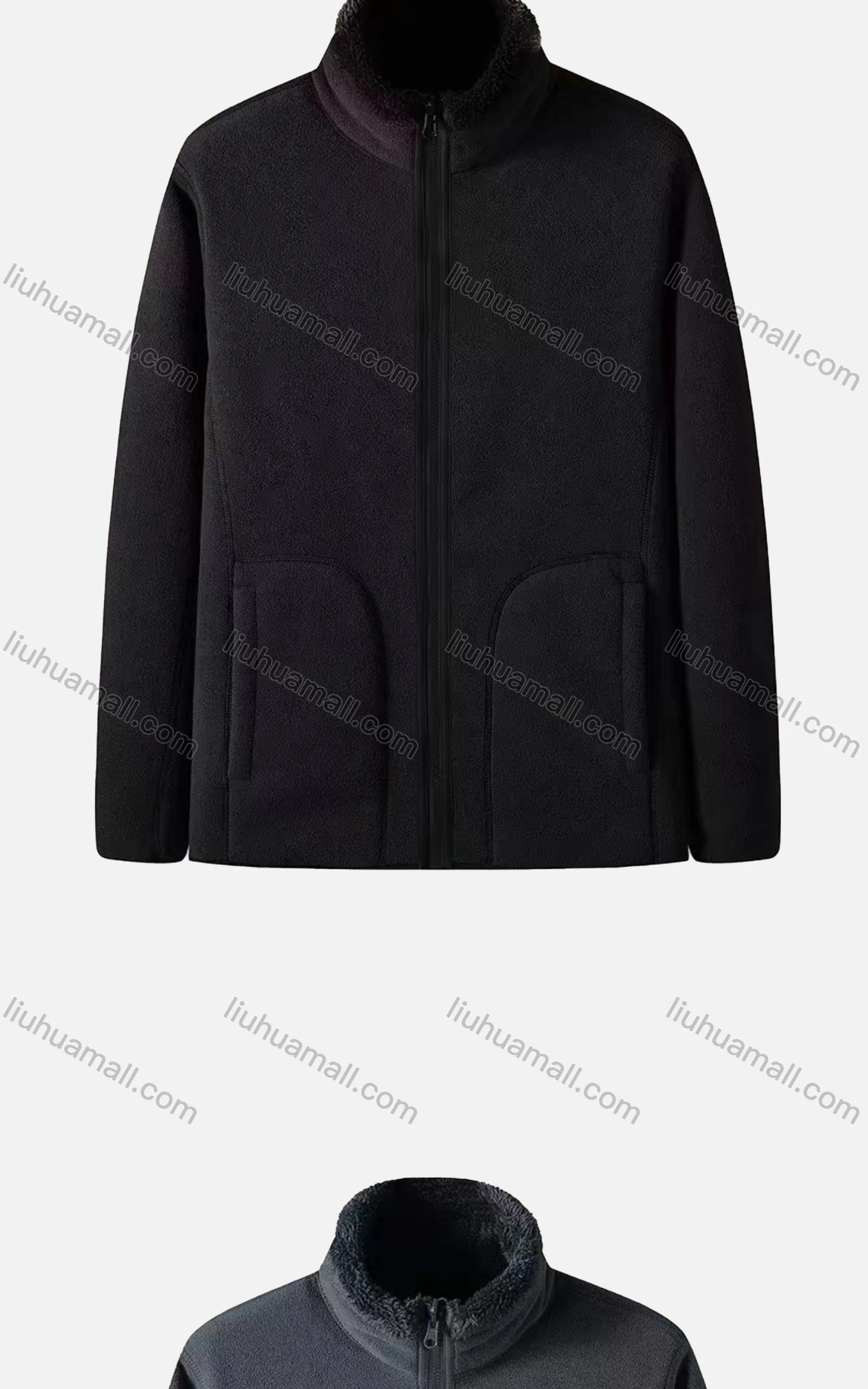 Wholesale Women's Casual Long Sleeve Zipper Pockets Polar Fleece Jacket - Liuhuamall