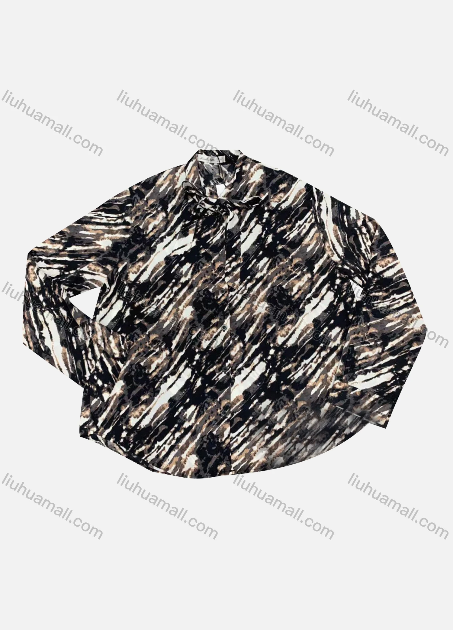 Wholesale Women's Casual Allover Print Long Sleeve Shirt - Liuhuamall