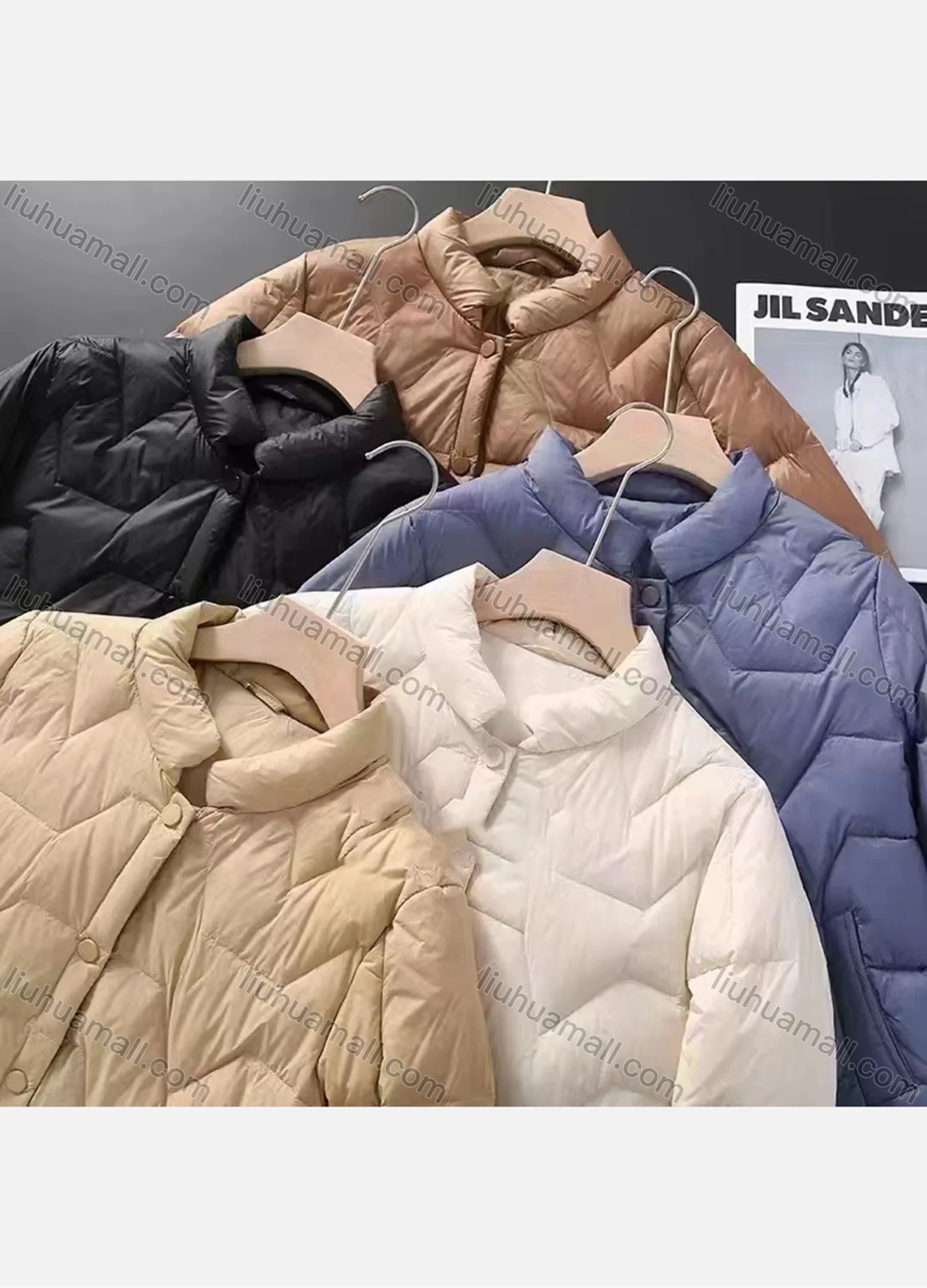 Wholesale Women's Casual Long Sleeve Thermal Lined Plain Puffer Jacket - Liuhuamall