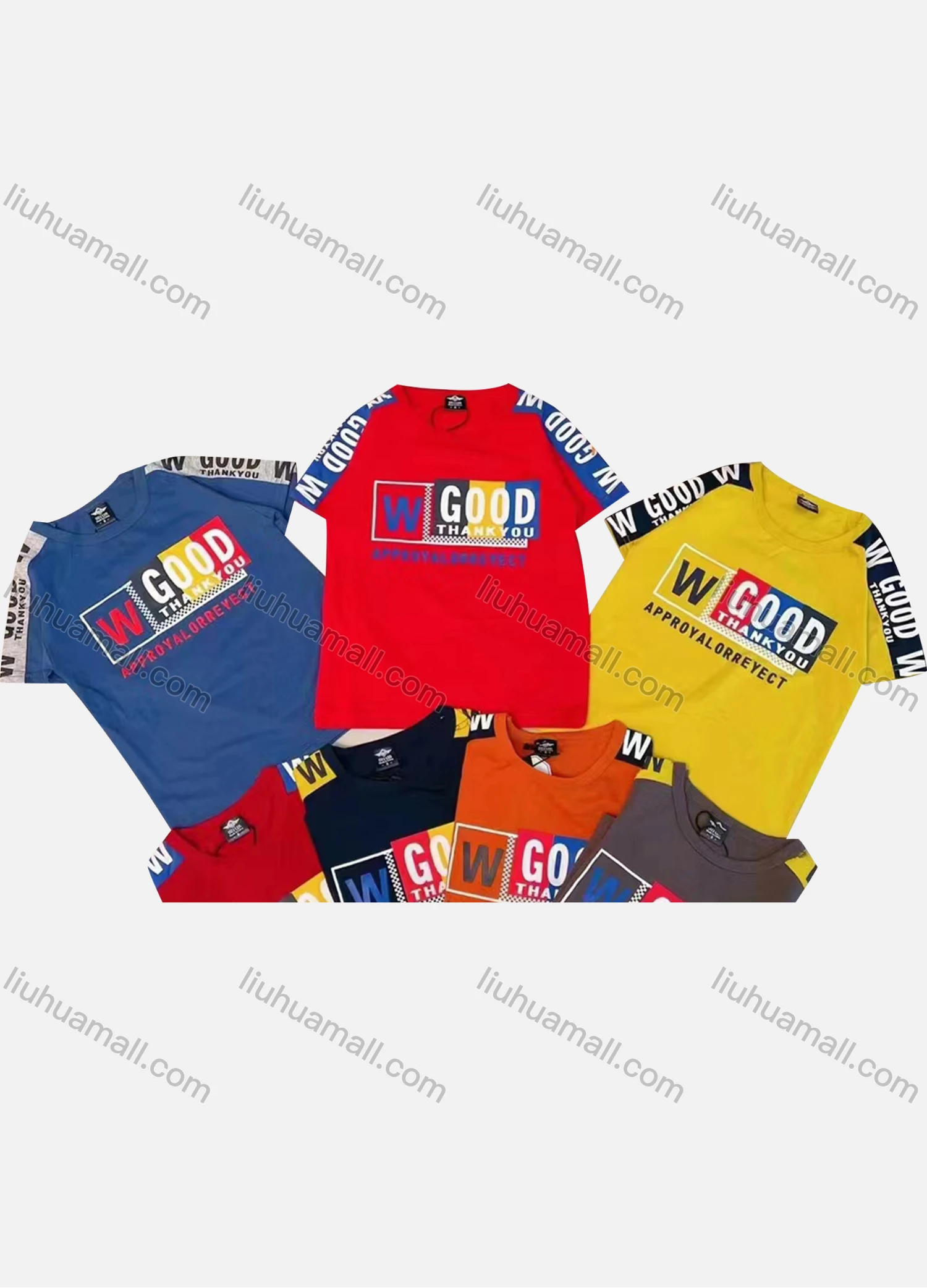 Wholesale Boys Casual Crew Neck Short Sleeve Letter Graphic T-shirts - Liuhuamall