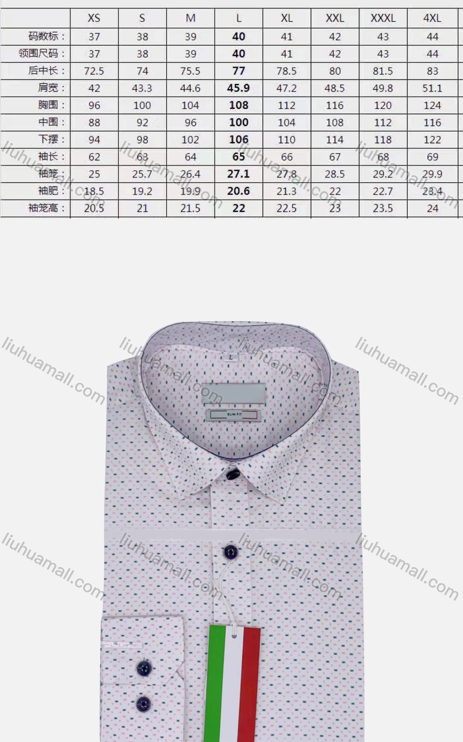 Wholesale Men's Casual Collared Long Sleeve Polka Dot 100%Cotton Shirt - Liuhuamall