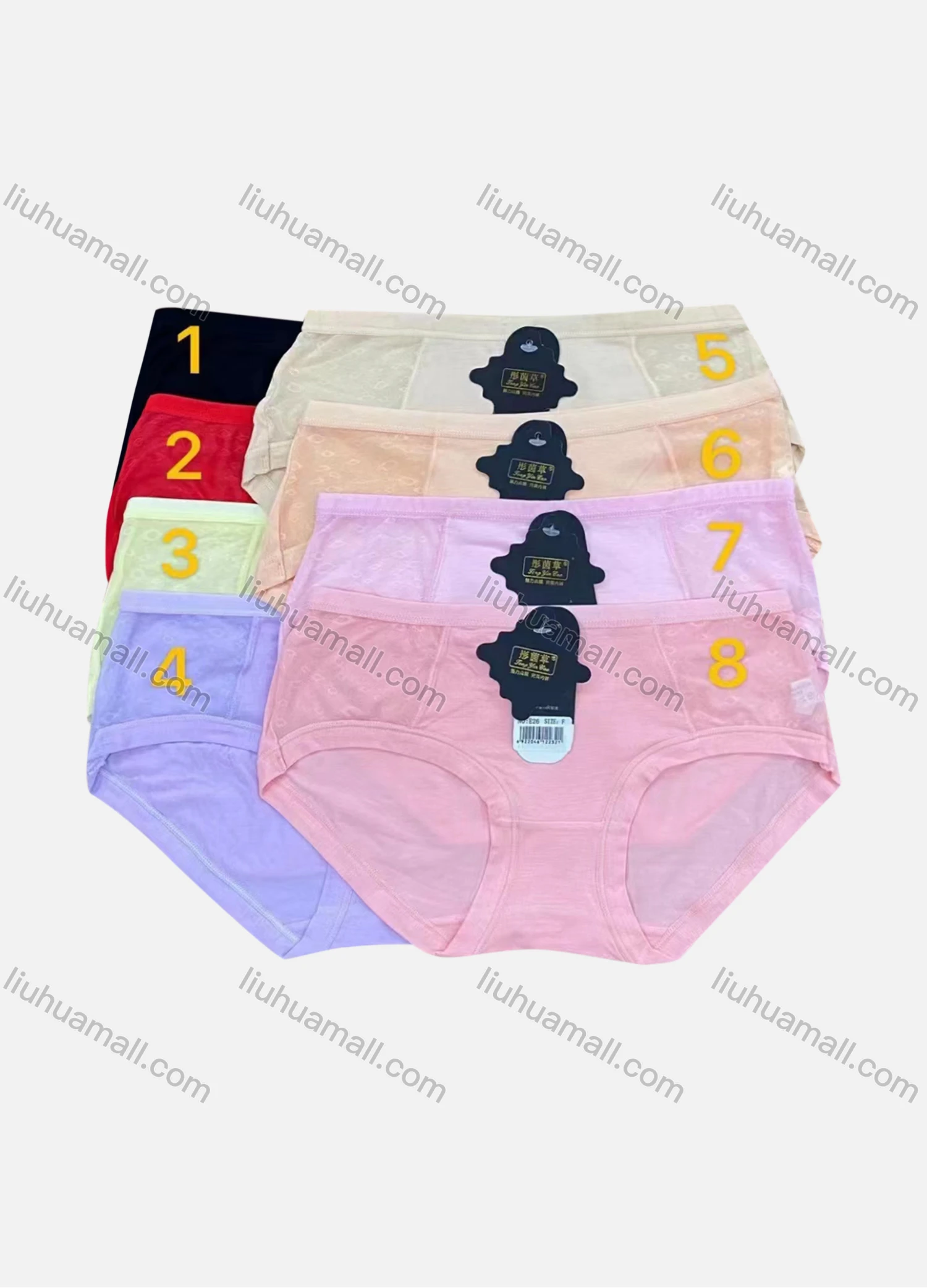 Wholesale Women's Comfy Breathable High Waist Lace Splicing Brief - Liuhuamall