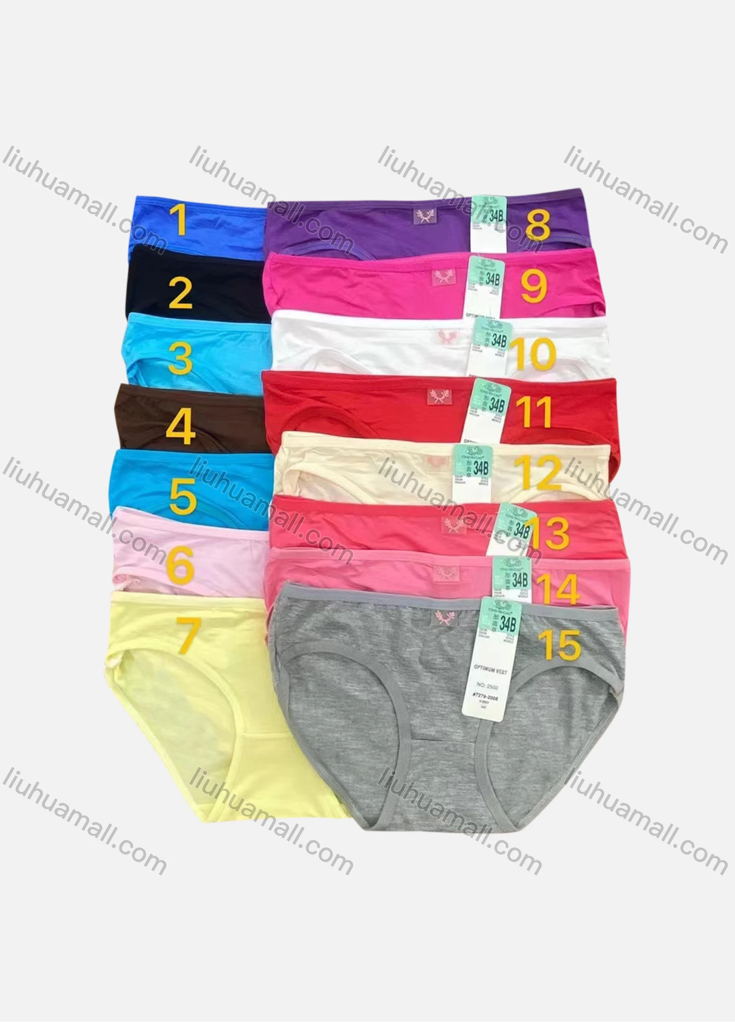 Wholesale Women's Comfy Breathable High Waist Plain Brief - Liuhuamall