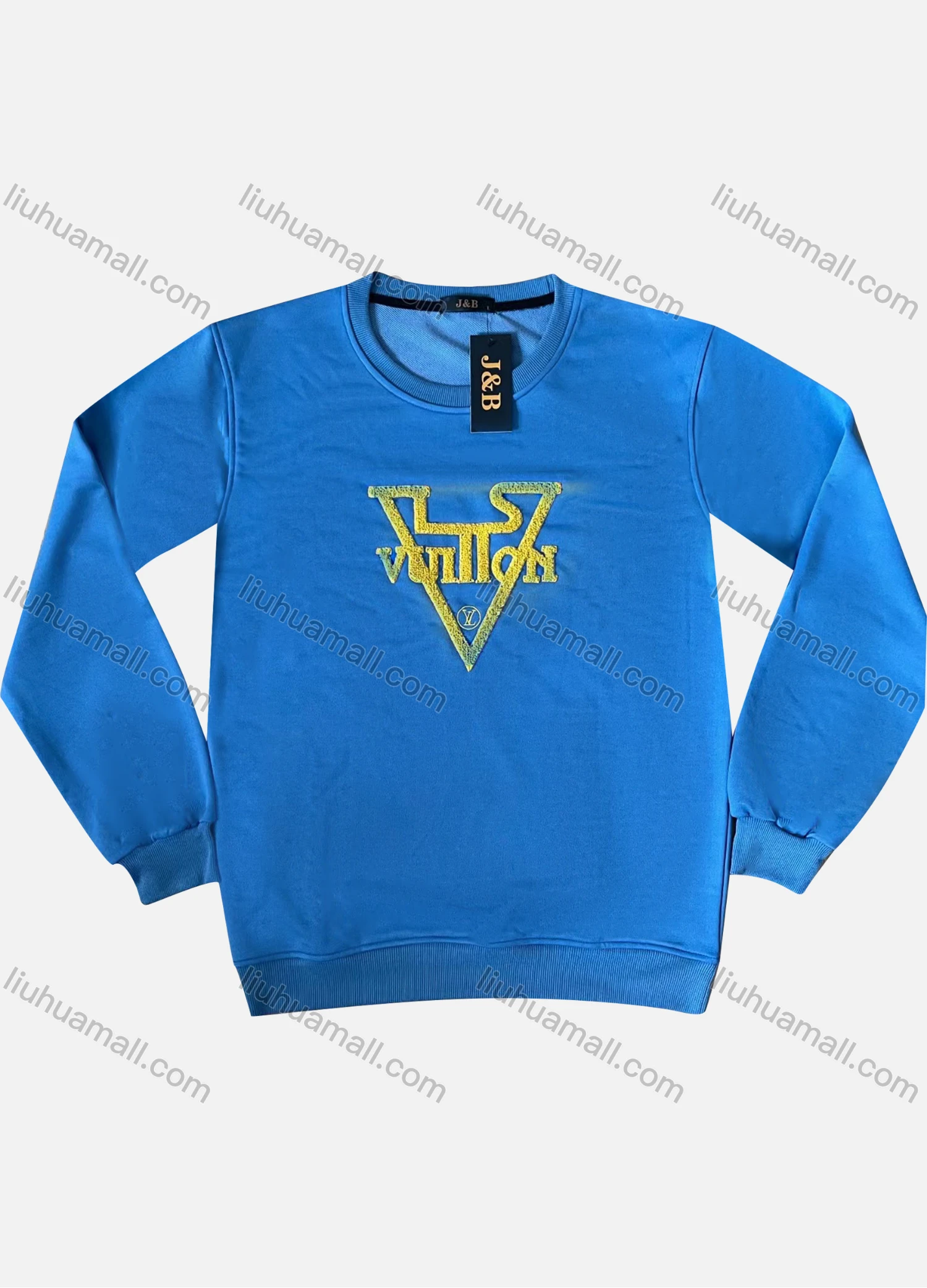 Wholesale Men's Casual Letter Print Round Neck Long Sleeve Sweatshirt - Liuhuamall