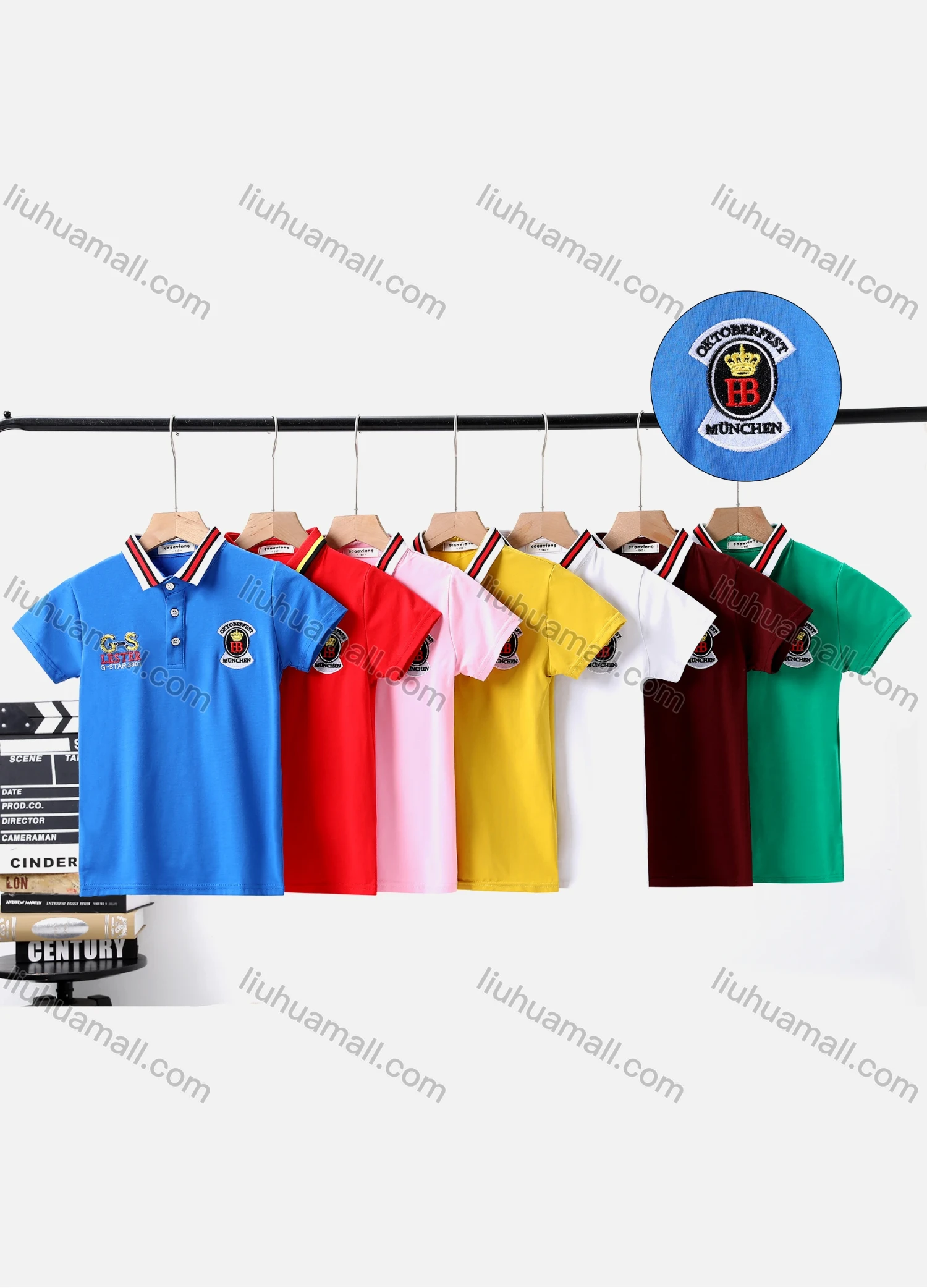 Wholesale Boy's Casual Label Short Sleeve Modal Cotton Polo Shirt - Liuhuamall