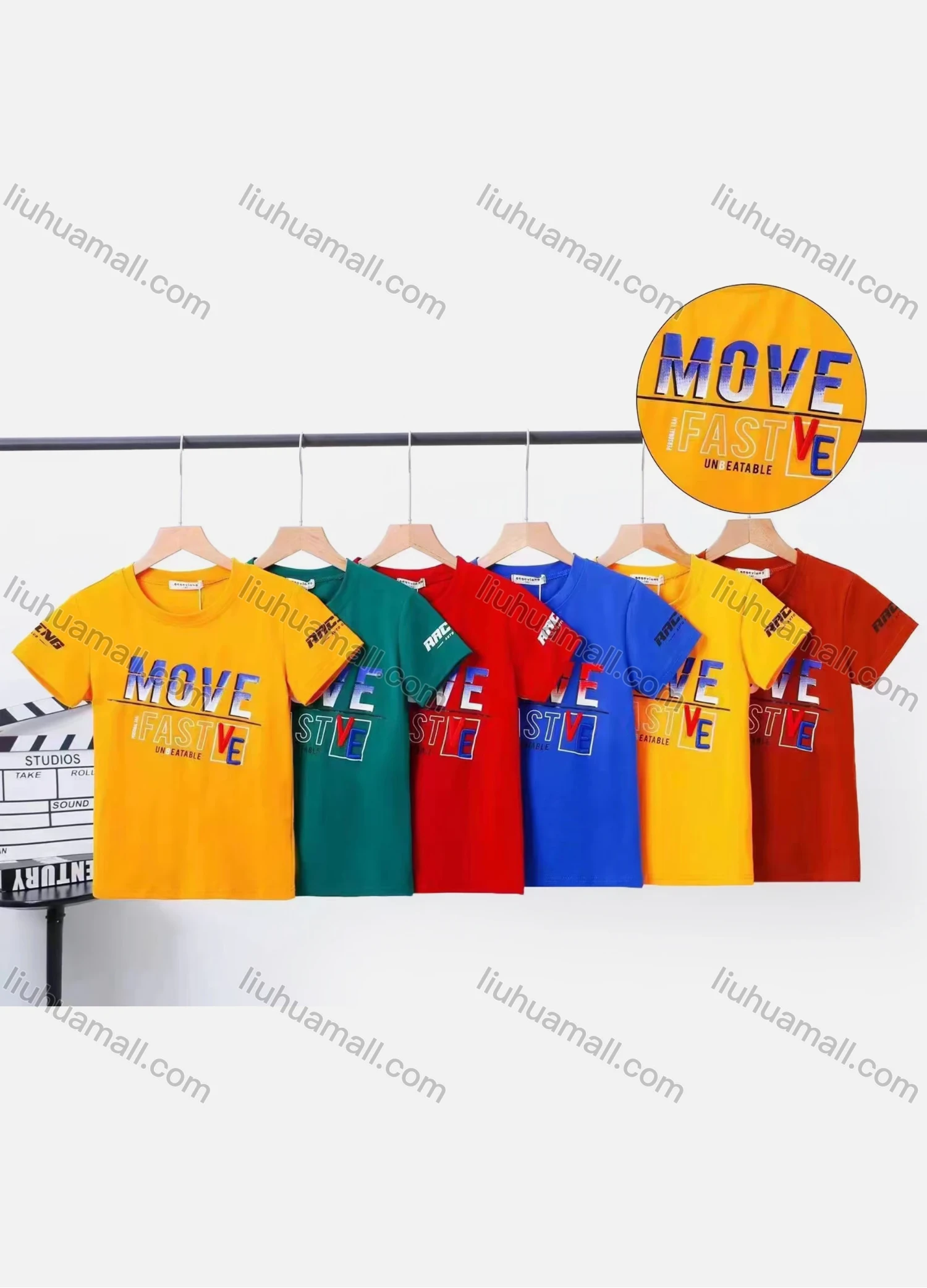 Wholesale Boy's Casual Letter Print Round Neck Short Sleeve Modal Cotton Tee - Liuhuamall