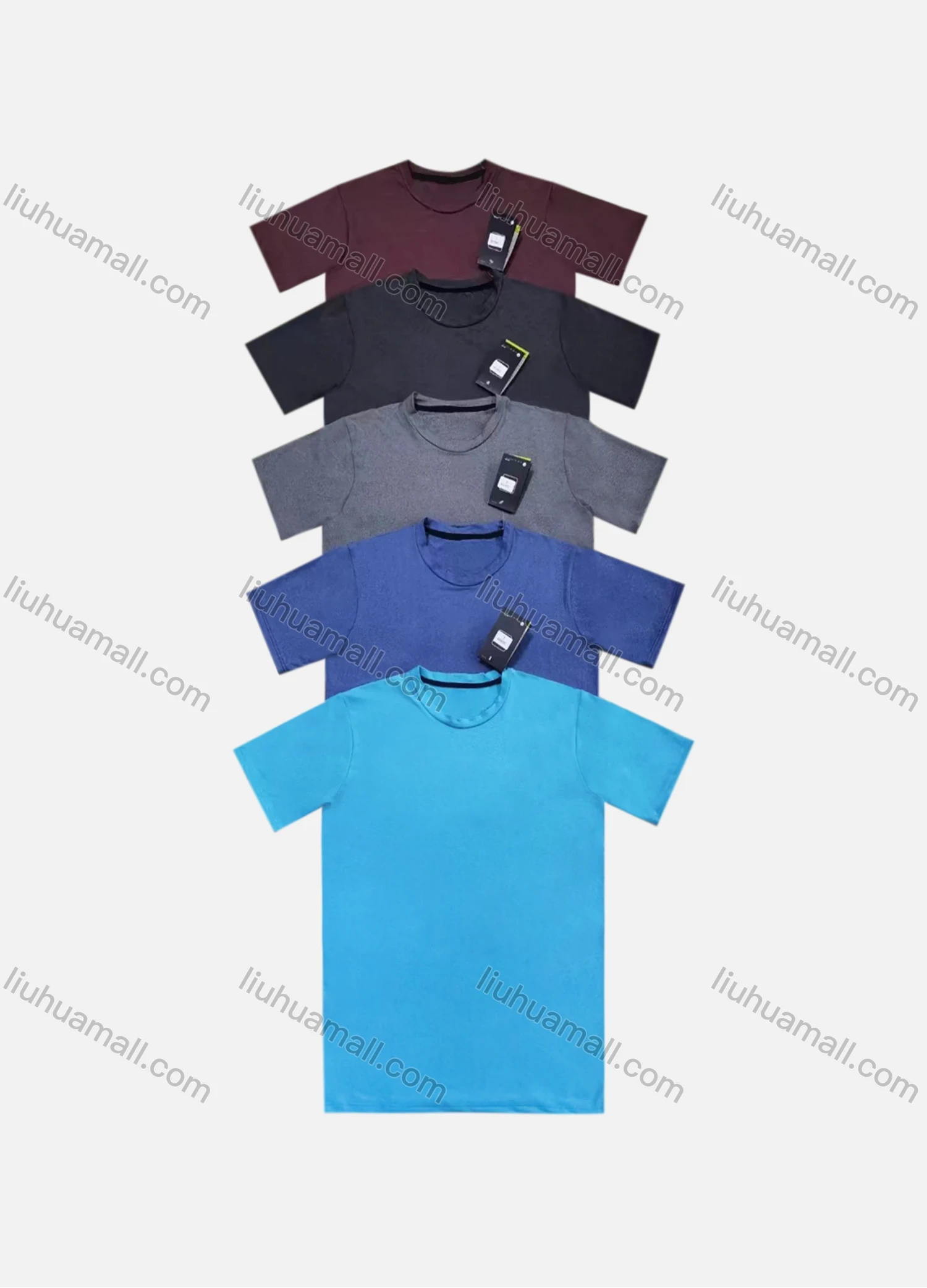Wholesale Men's Athletic Plain Short Sleeve Quick Dry Breathable T-shirts - Liuhuamall