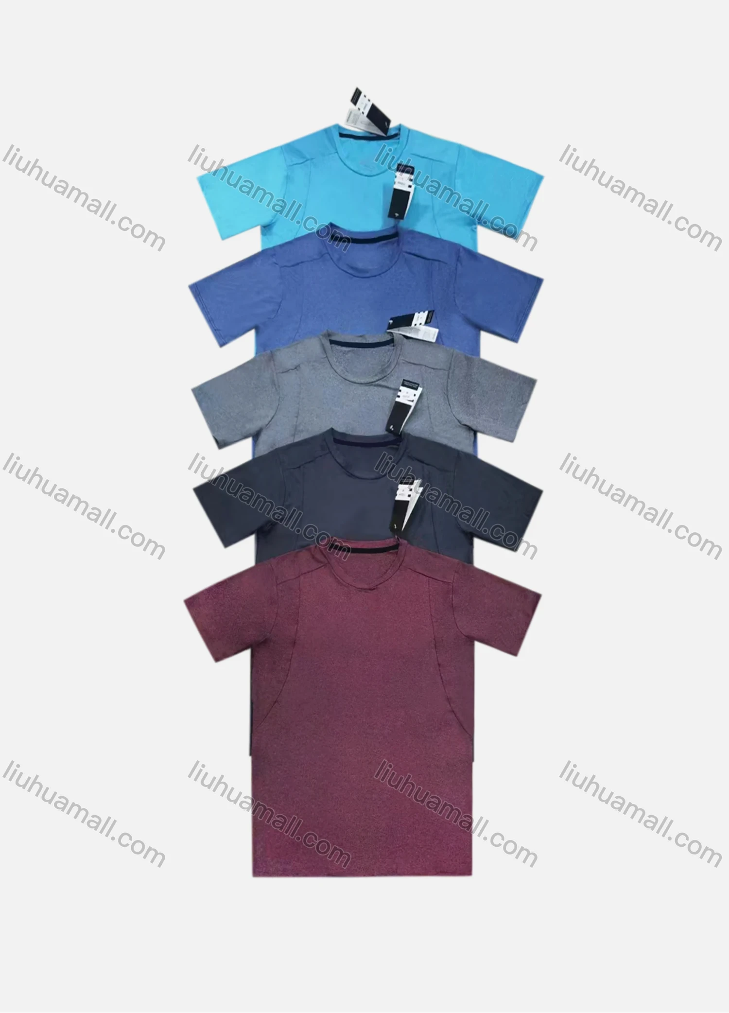 Wholesale Men's Athletic Plain Short Sleeve Quick Dry Breathable T-shirts - Liuhuamall