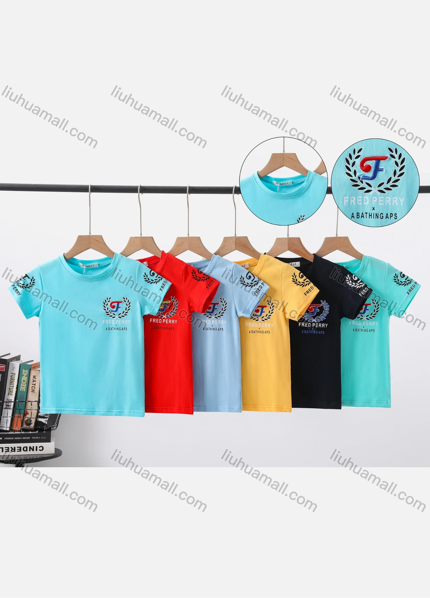 Wholesale Boy's Casual Letter Print Round Neck Short Sleeve Modal Cotton Tee - Liuhuamall