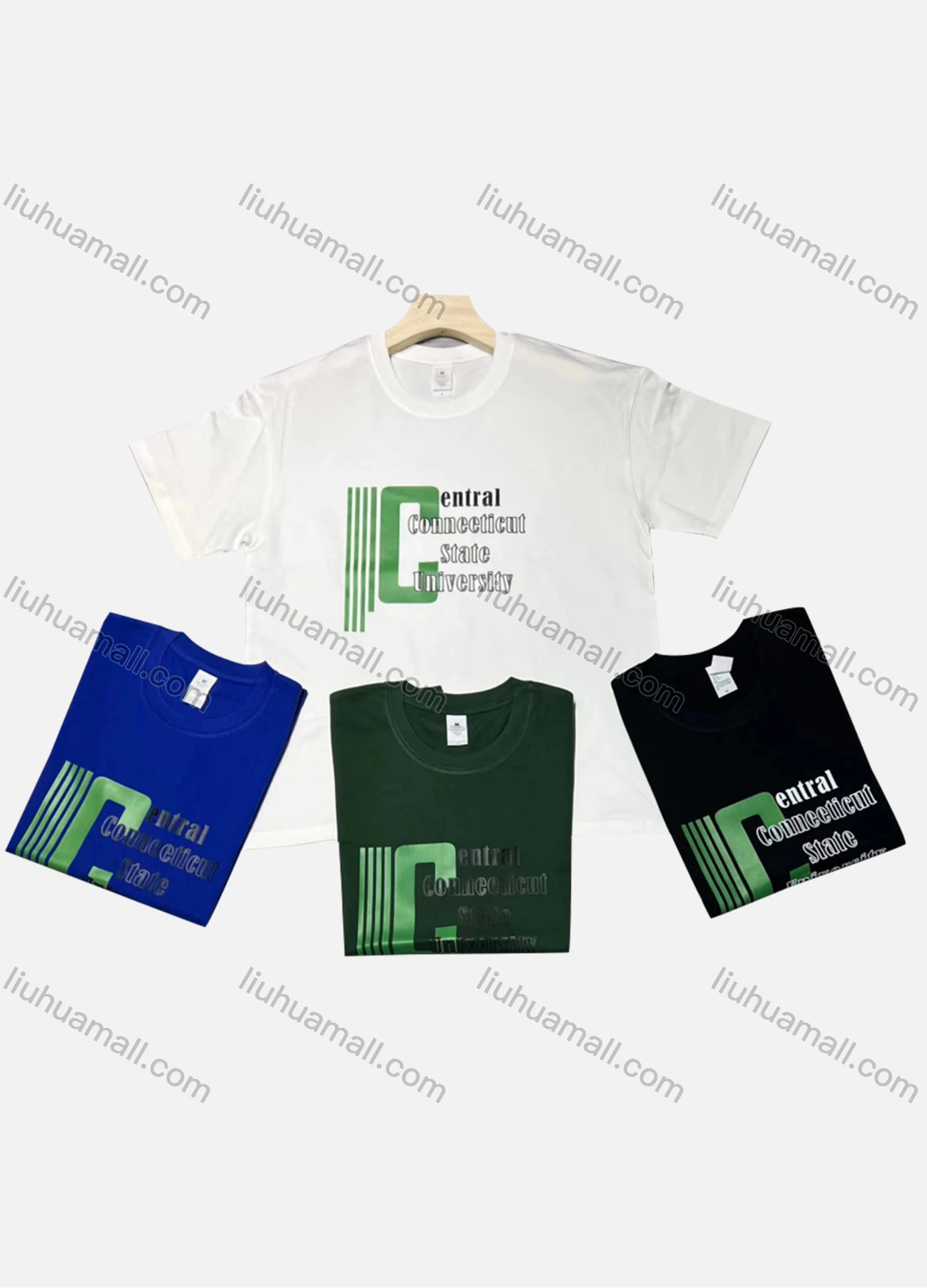 Wholesale Men's Casual Letter Print Round Neck Short Sleeve Tee - Liuhuamall