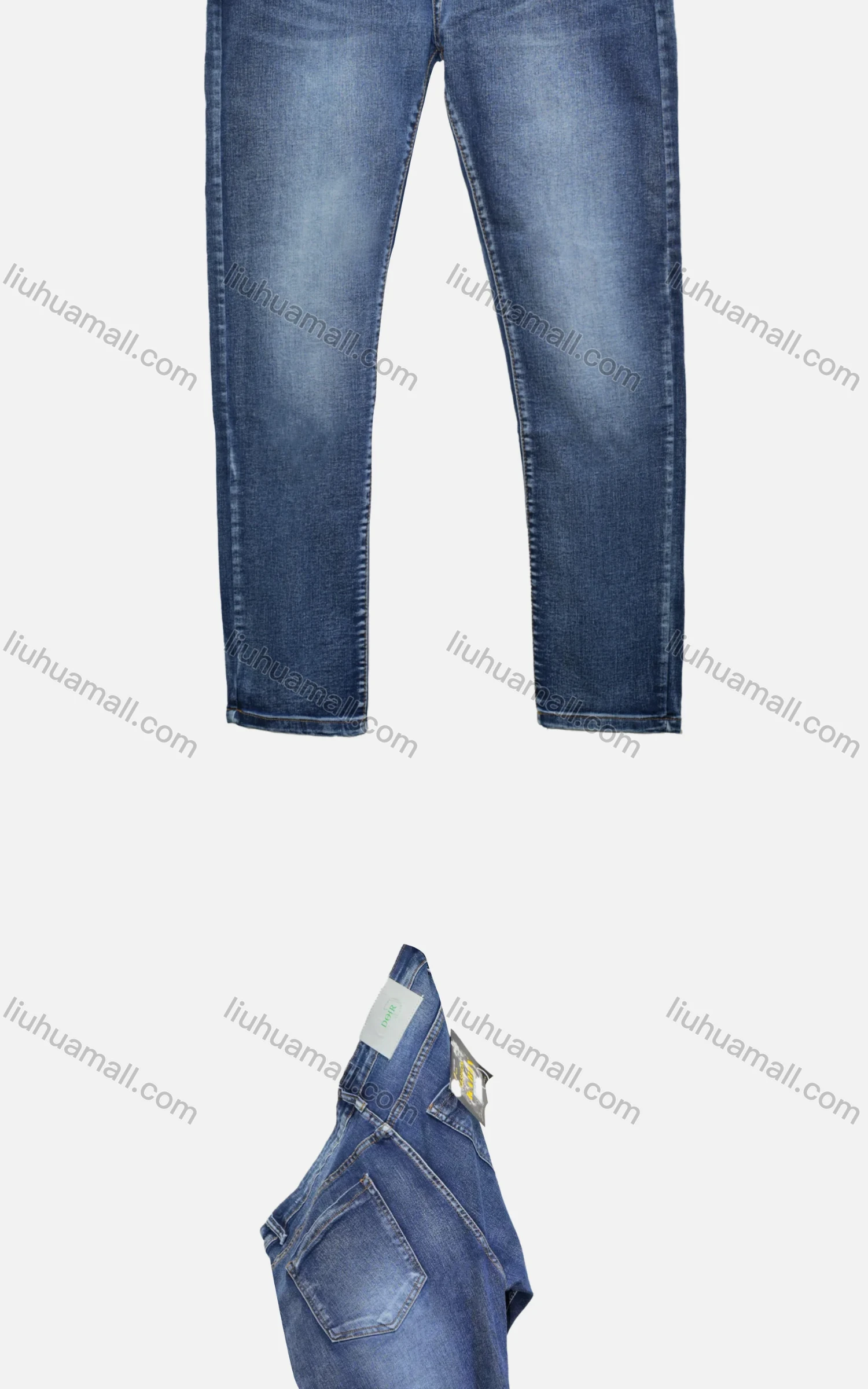 Wholesale Men's Casual Plain Distressed Pockets Ankle Length Jeans - Liuhuamall