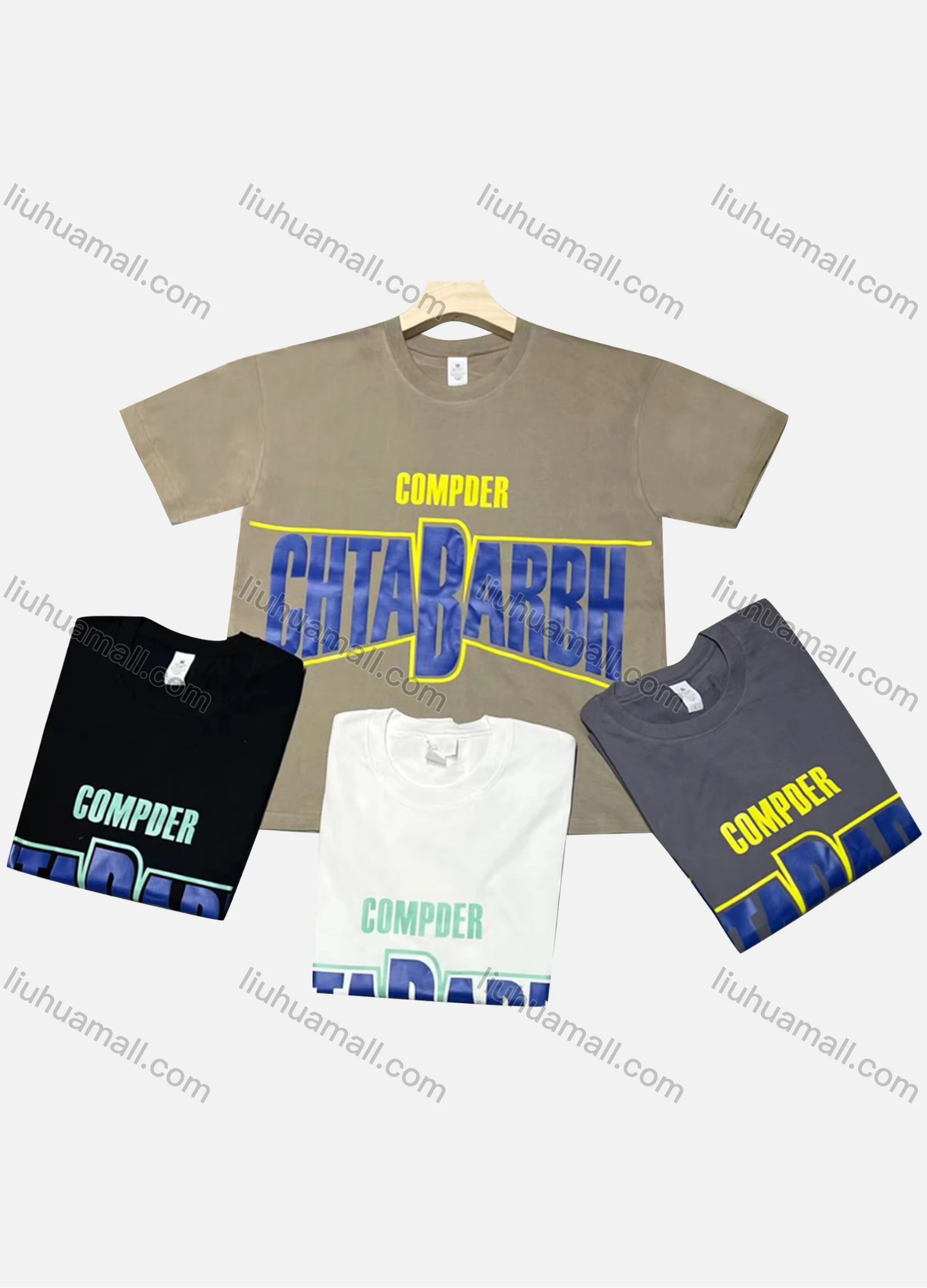 Wholesale Men's Casual Round Neck Short Sleeve Letter T-shirt - Liuhuamall