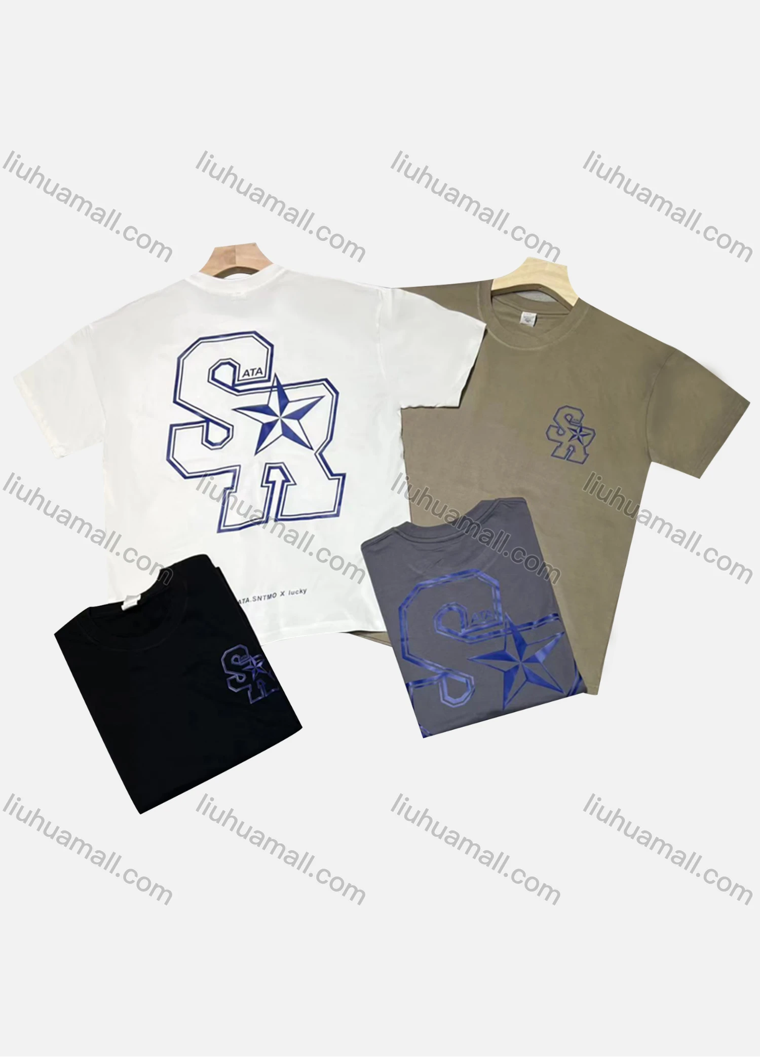 Wholesale Men's Casual Round Neck Short Sleeve Letter T-shirt - Liuhuamall
